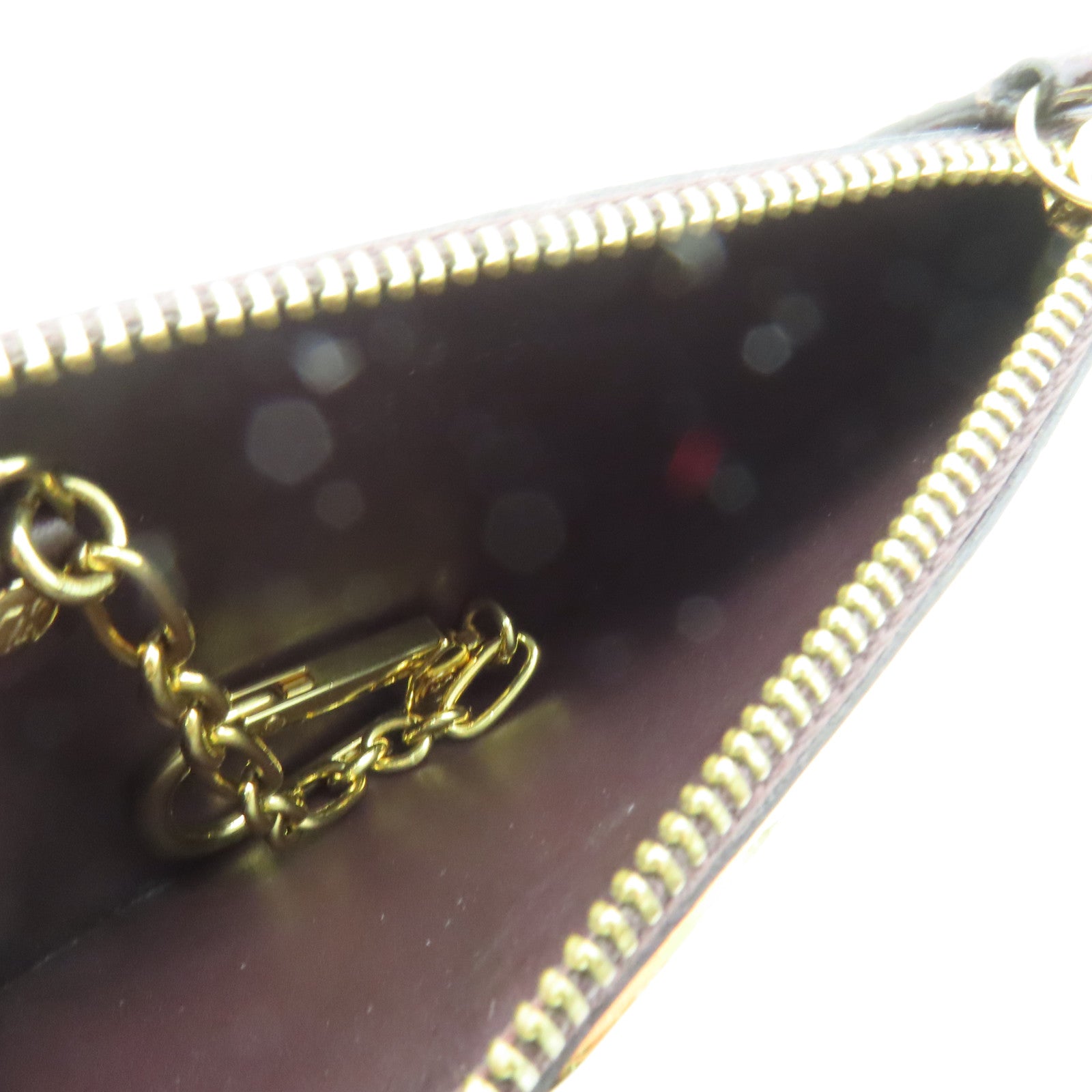LOUIS VUITTON Monogram Vernis Pochette Cles Key Coin Case金扣鎖匙零錢包啡色