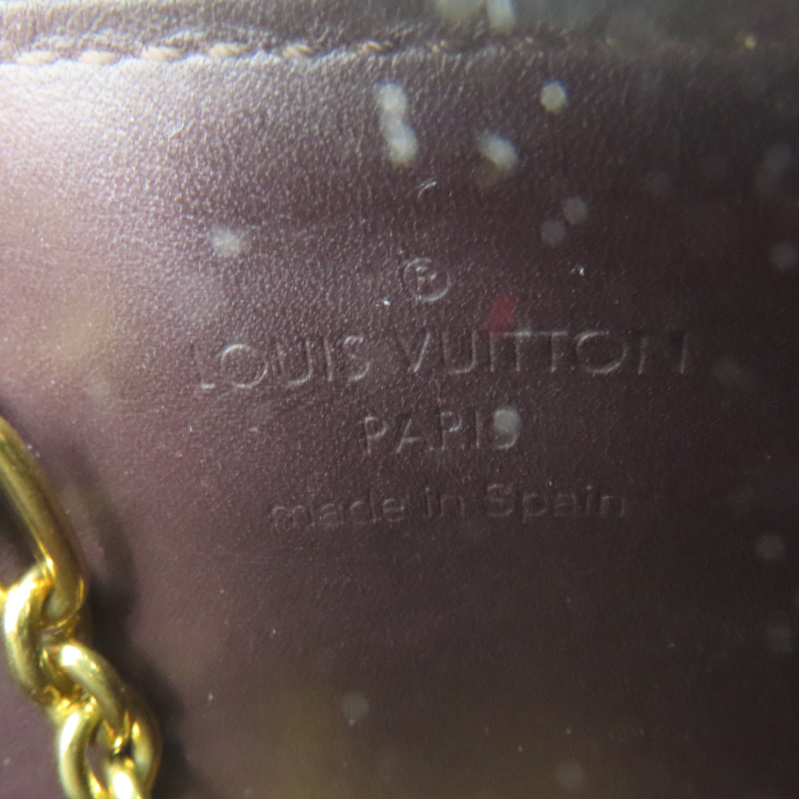 LOUIS VUITTON Monogram Vernis Pochette Cles Key Coin Case金扣鎖匙零錢包啡色