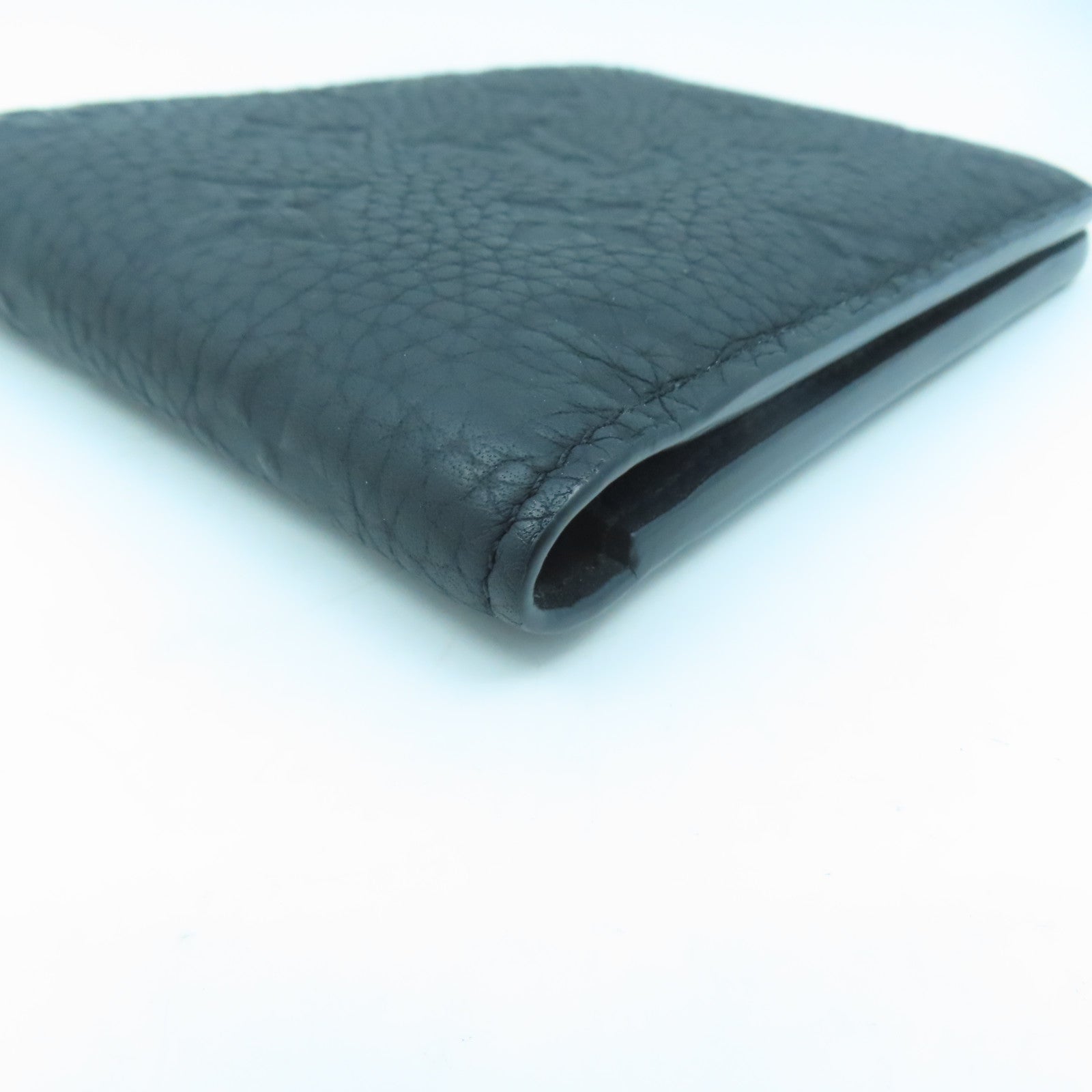 LOUIS VUITTON Monogram Taurillon Multiple錢包黑色