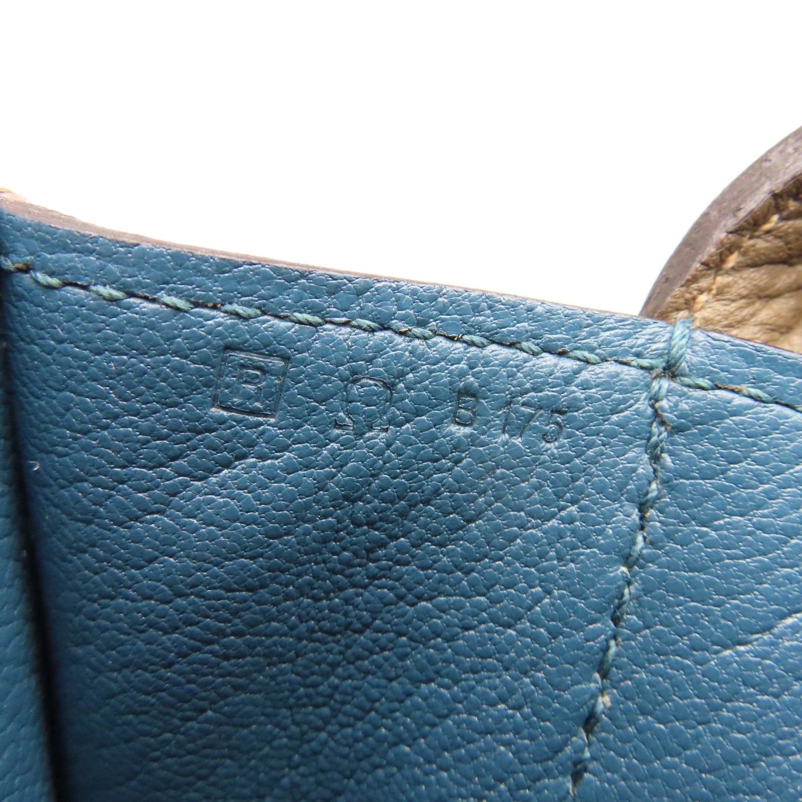 HERMES Taurillon Clemence皮革Steve 35银扣肩背袋褐灰色