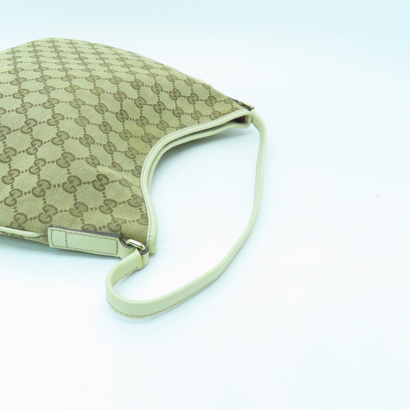 GUCCI 帆布Shoulder Bag手挽袋/肩背袋白色/啡色