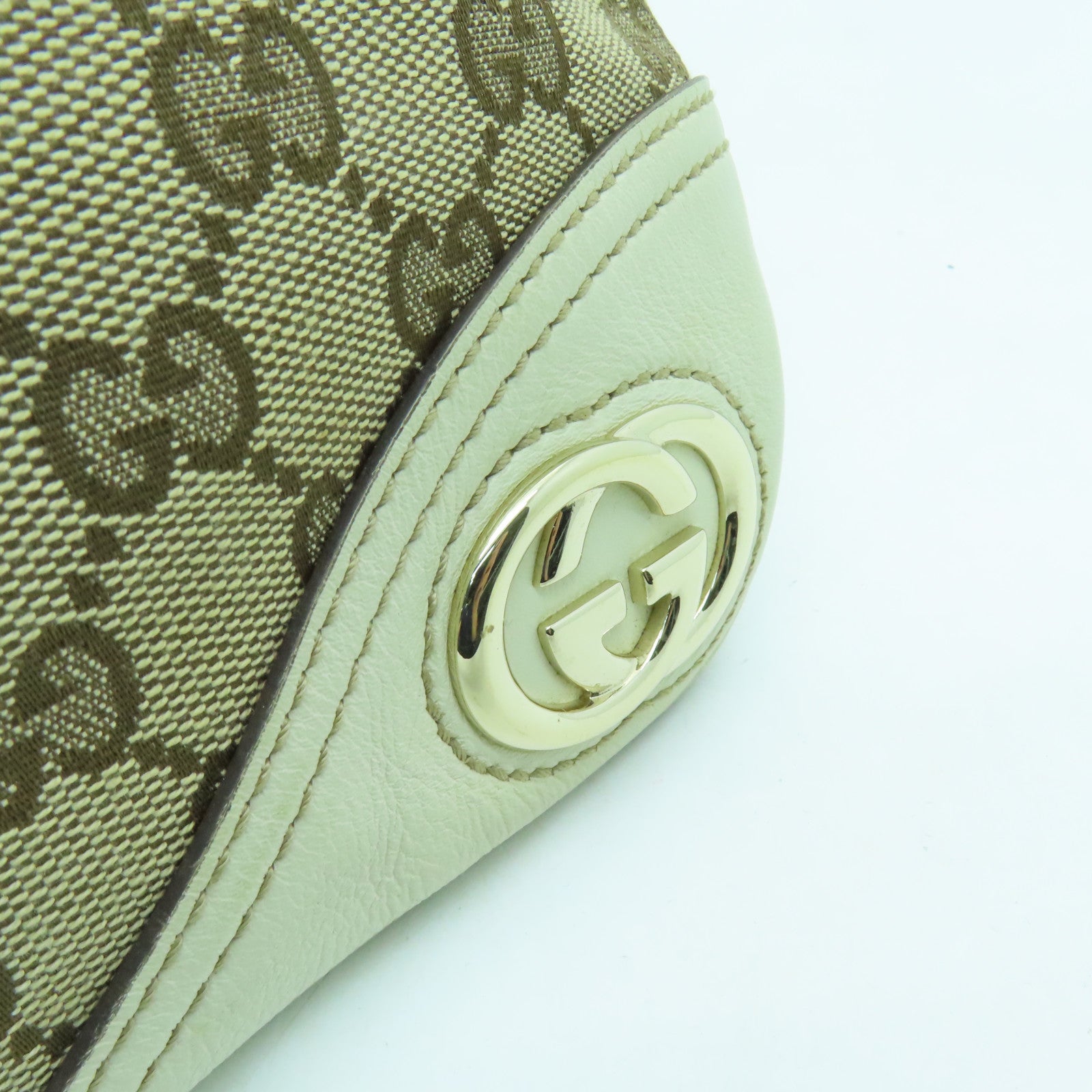 GUCCI 帆布Shoulder Bag手挽袋/肩背袋白色/啡色