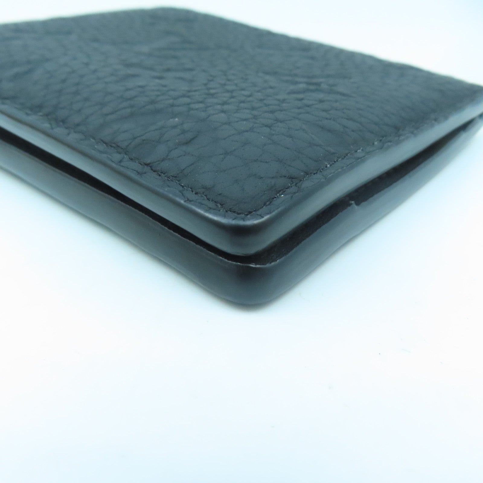 LOUIS VUITTON Monogram Taurillon Multiple錢包黑色