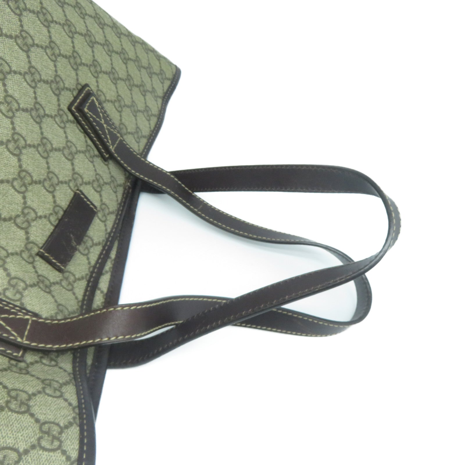 GUCCI 塗層帆布Shoulder Tote肩背袋/手挽袋啡色