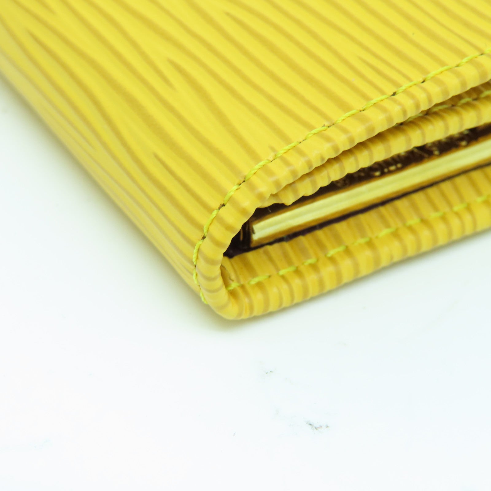 LOUIS VUITTON Epi Key Case 4金扣锁匙包黄色/紫色