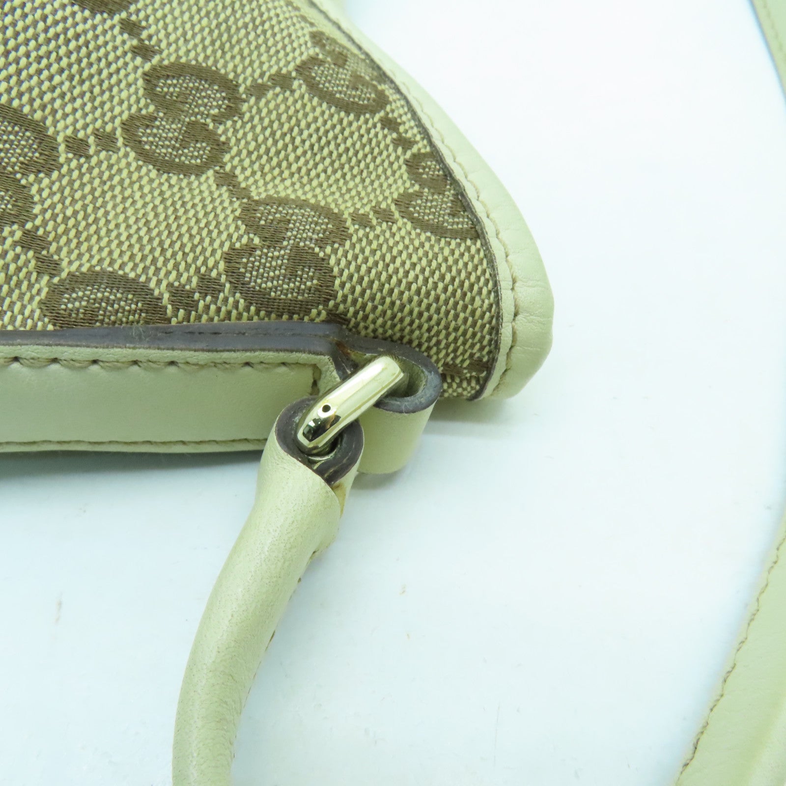 GUCCI 帆布Shoulder Bag手挽袋/肩背袋白色/啡色