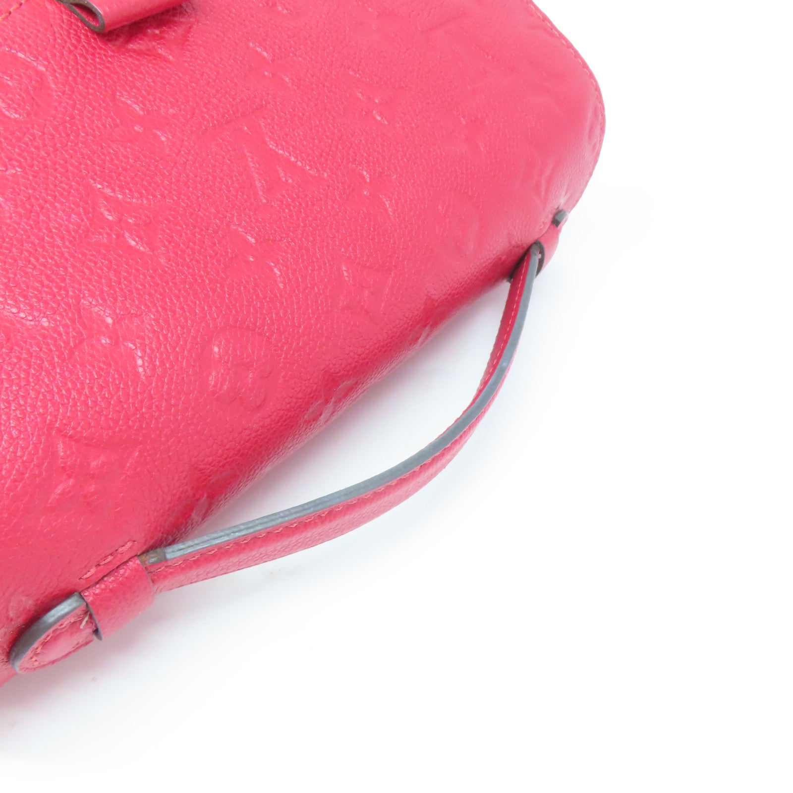 LOUIS VUITTON Monogram Empreinte Pochette Metis金扣手挽肩背兩用袋紅色