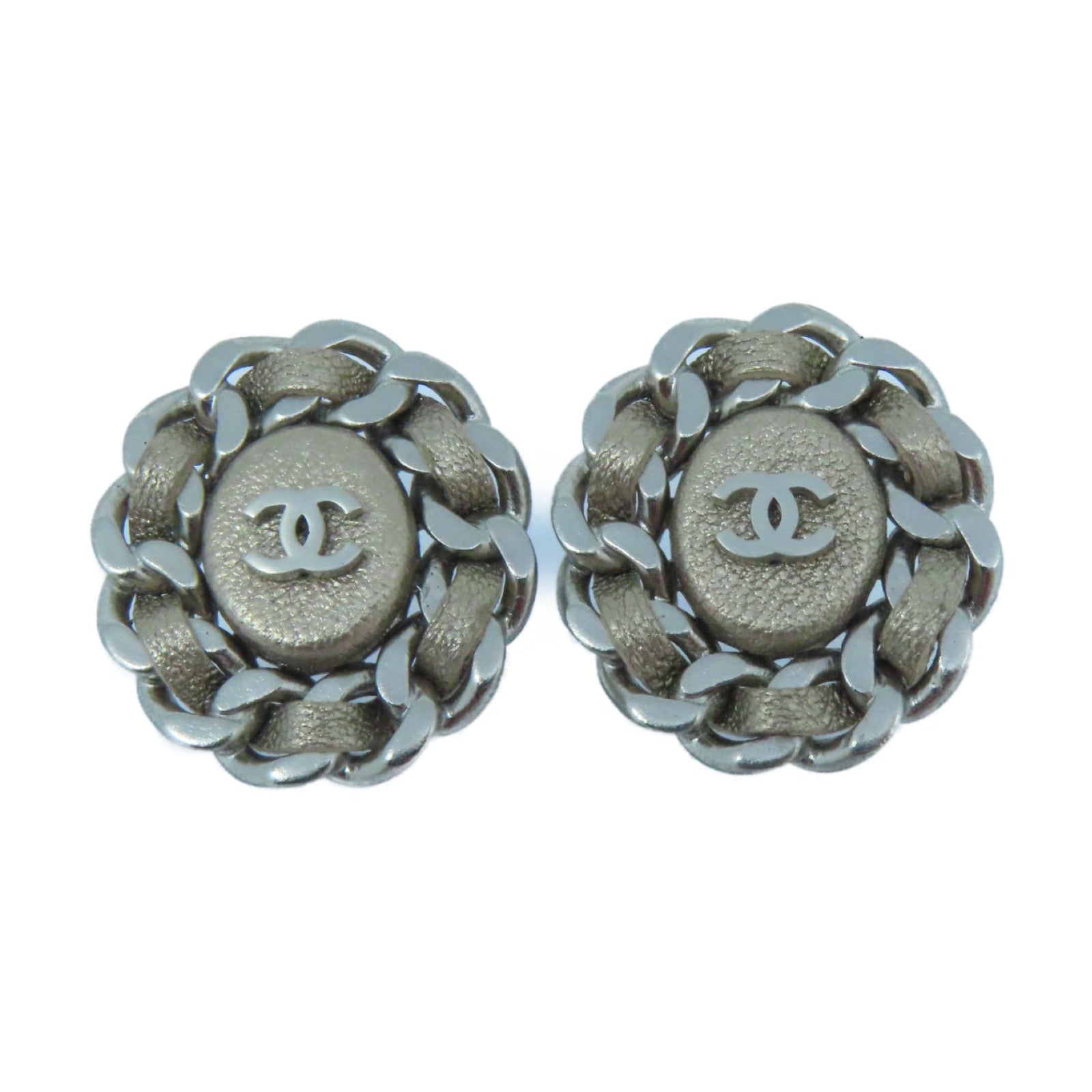 CHANEL 金属Earrings耳环银色