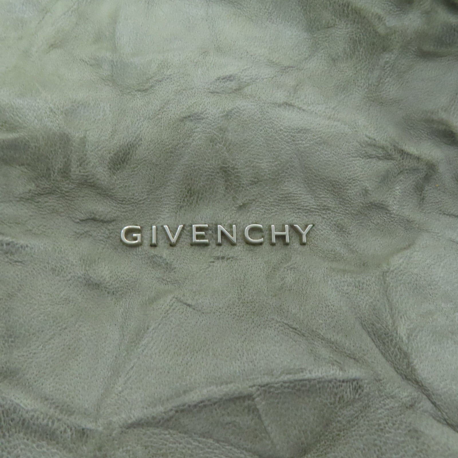 GIVENCHY 【激減優惠】牛皮皮革Pandora銀扣手挽肩背兩用袋灰色