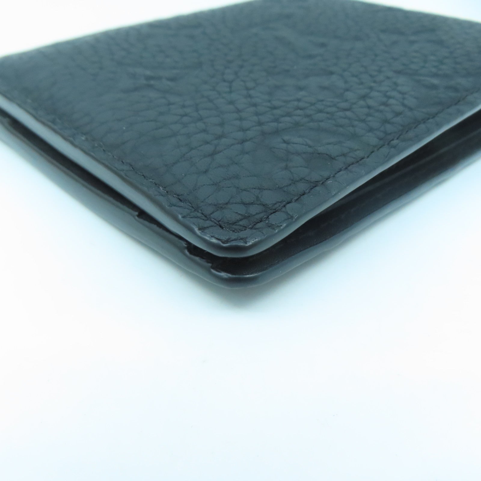 LOUIS VUITTON Monogram Taurillon Multiple錢包黑色