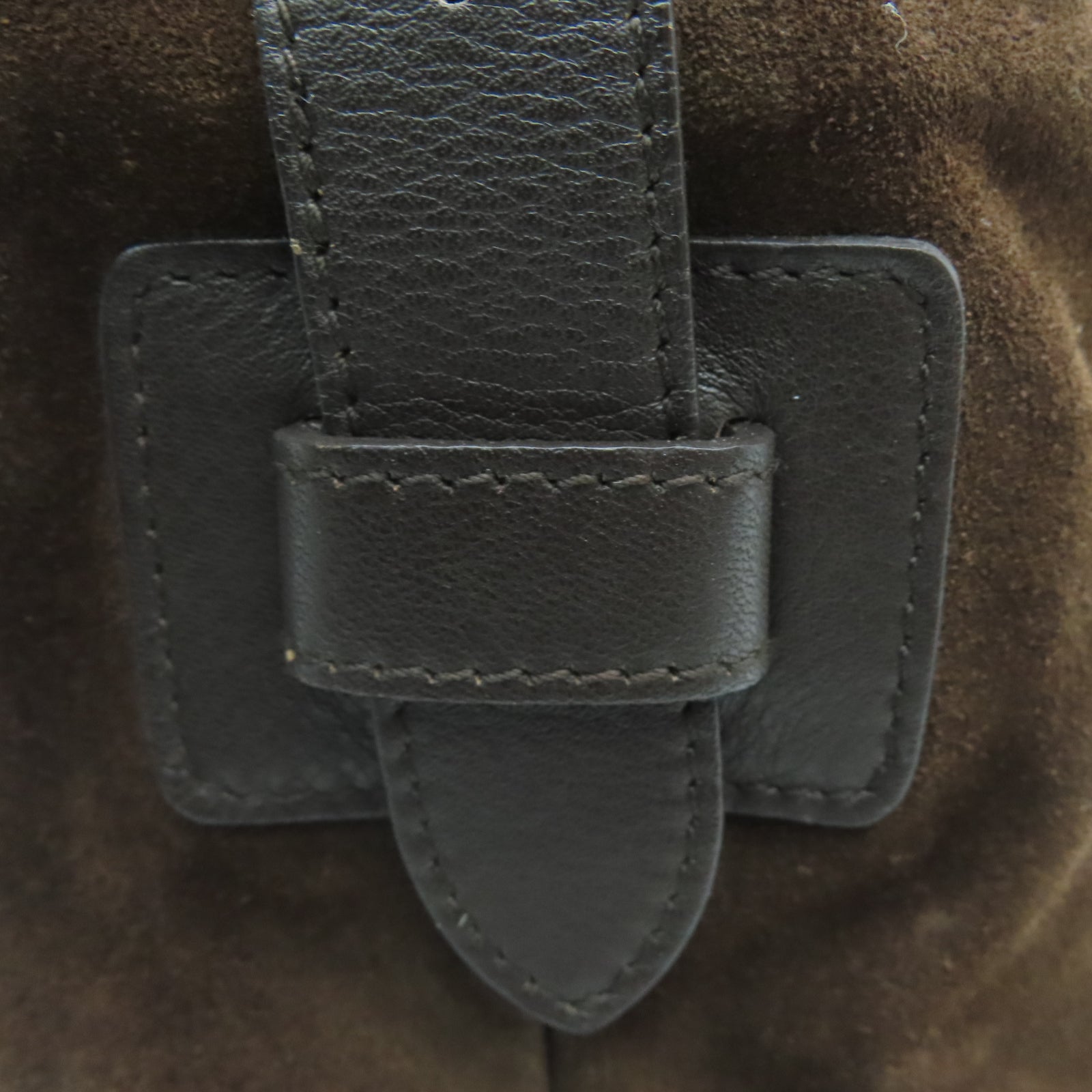 Furla 麂皮皮革Shoulder Bag银扣肩背袋啡色