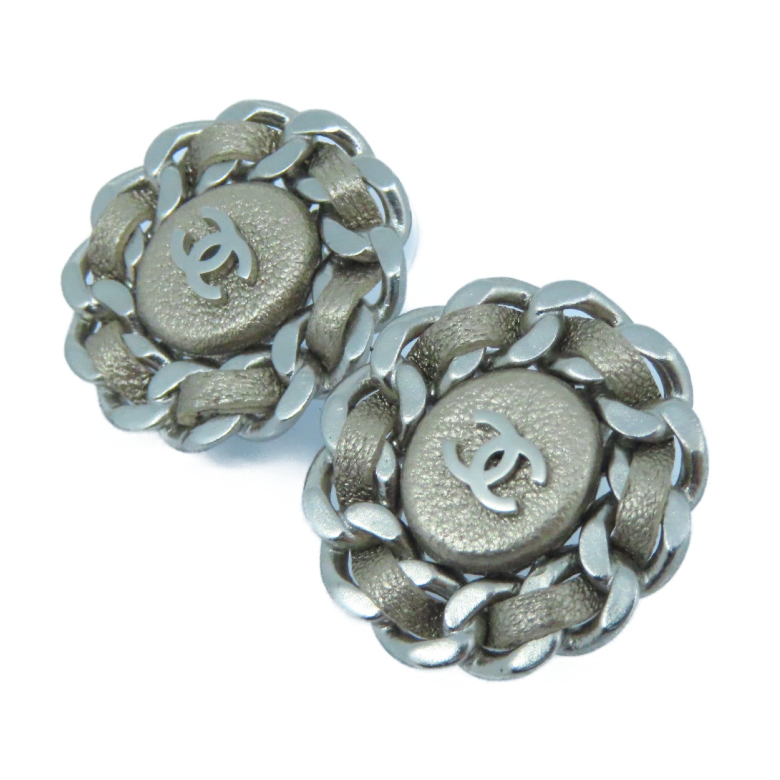CHANEL 金属Earrings耳环银色