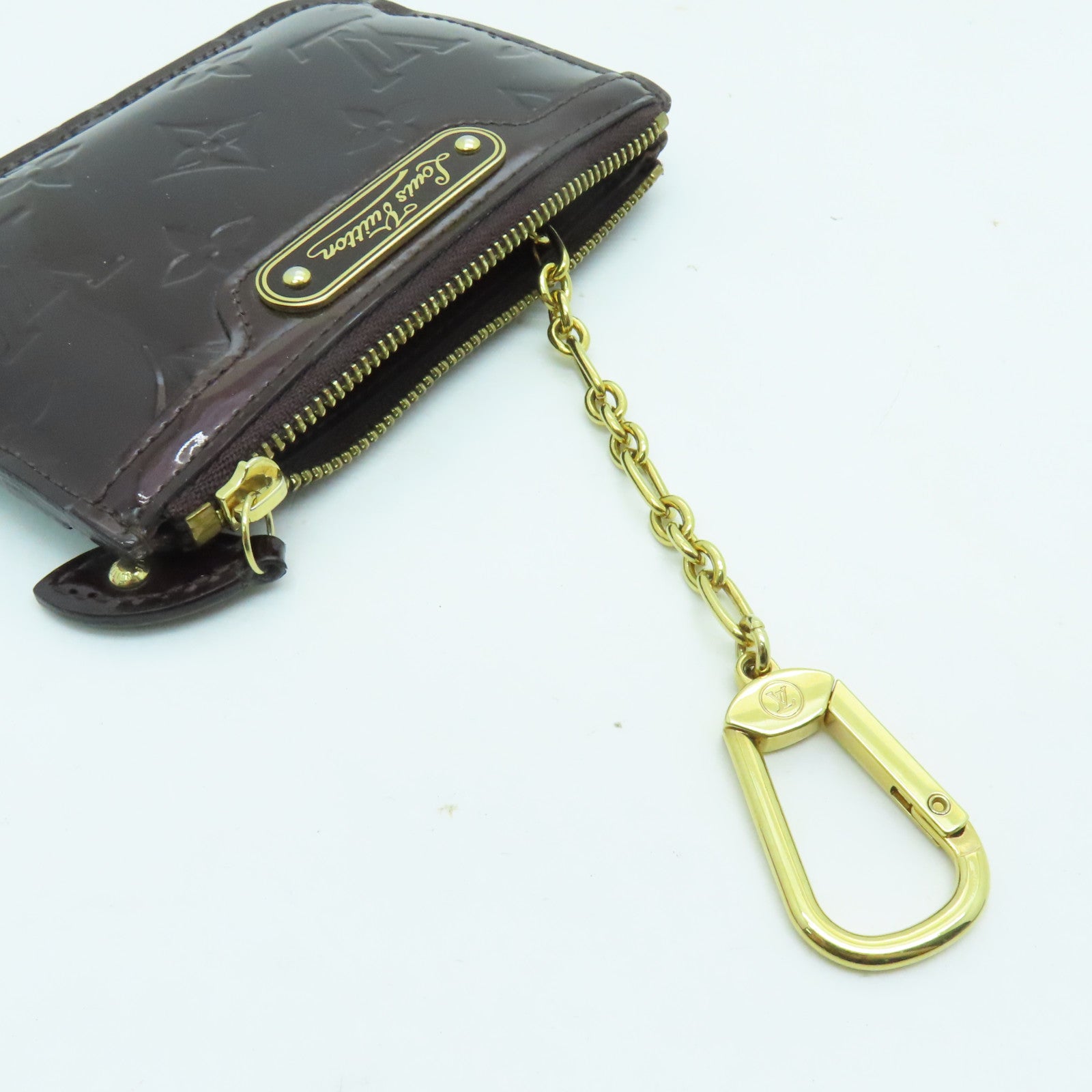 LOUIS VUITTON Monogram Vernis Pochette Cles Key Coin Case金扣鎖匙零錢包啡色