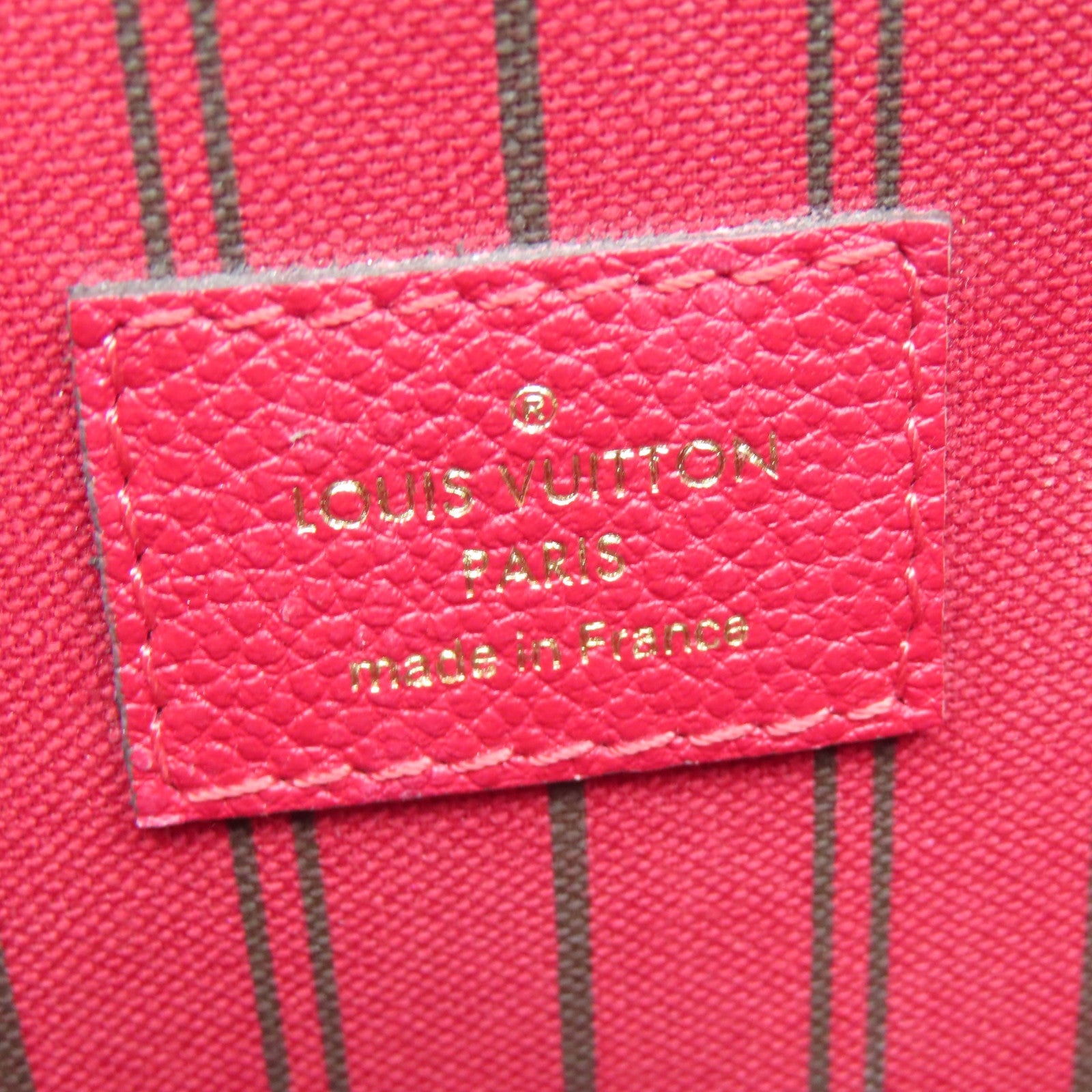 LOUIS VUITTON Monogram Empreinte Pochette Metis金扣手挽肩背兩用袋紅色