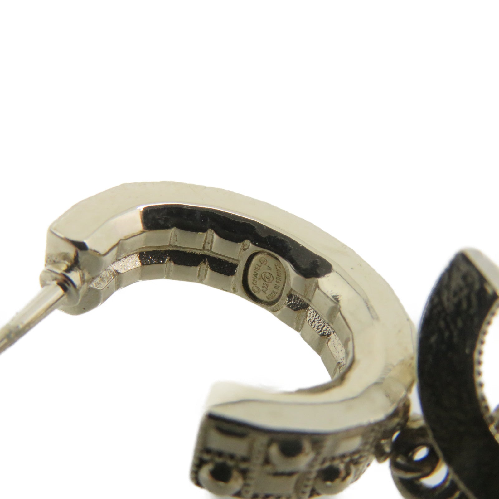 CHANEL 金屬/仿珍珠CC Earrings耳環