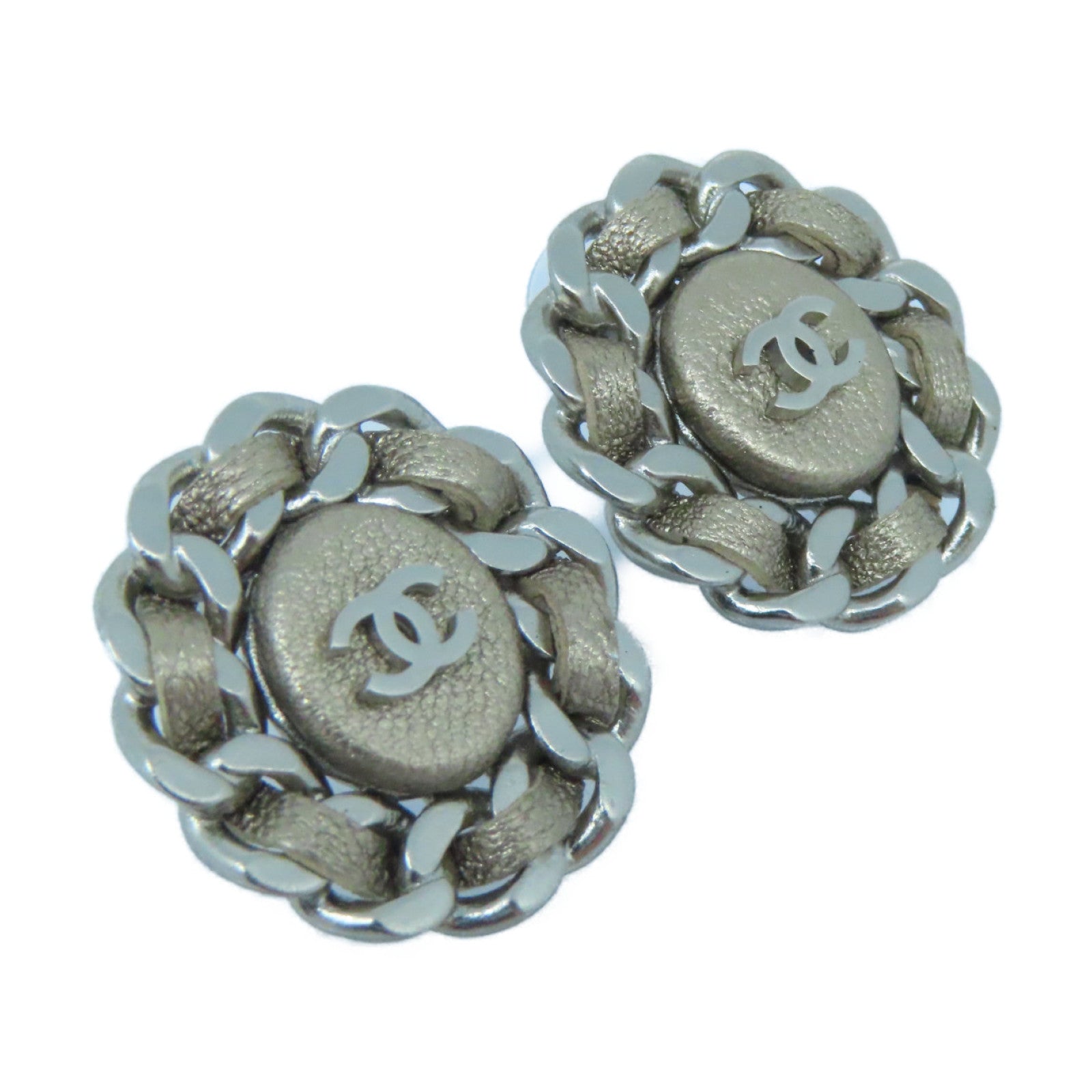 CHANEL 金属Earrings耳环银色