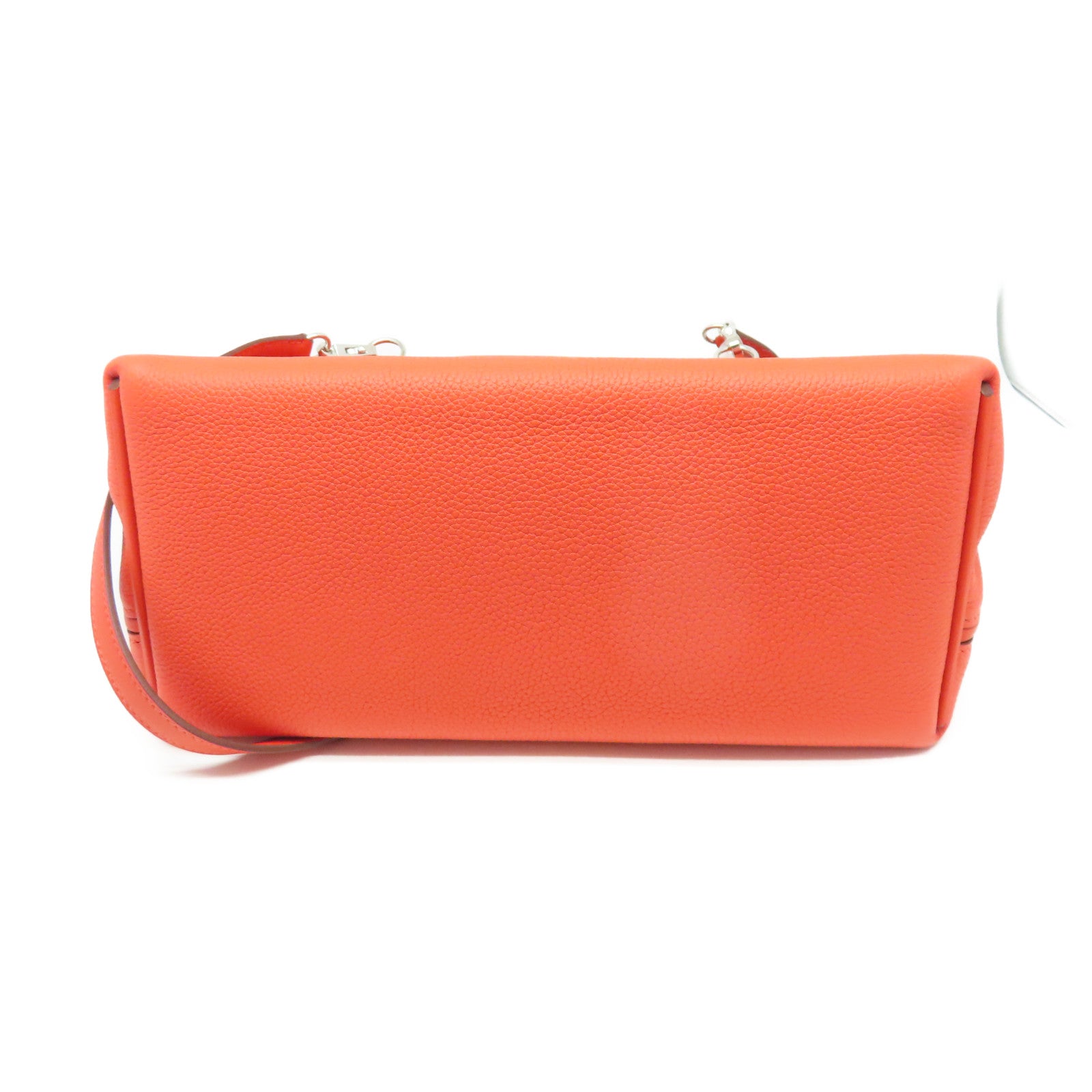HERMES Togo皮革24/24 29cm银扣手挽肩背两用袋火橘色