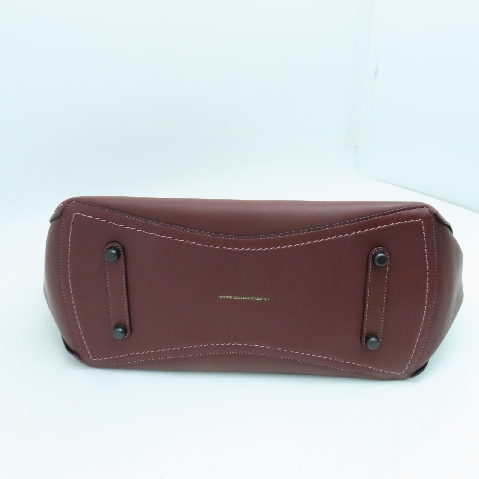 COACH 牛皮皮革Rouge Tote手挽肩背兩用袋酒紅色
