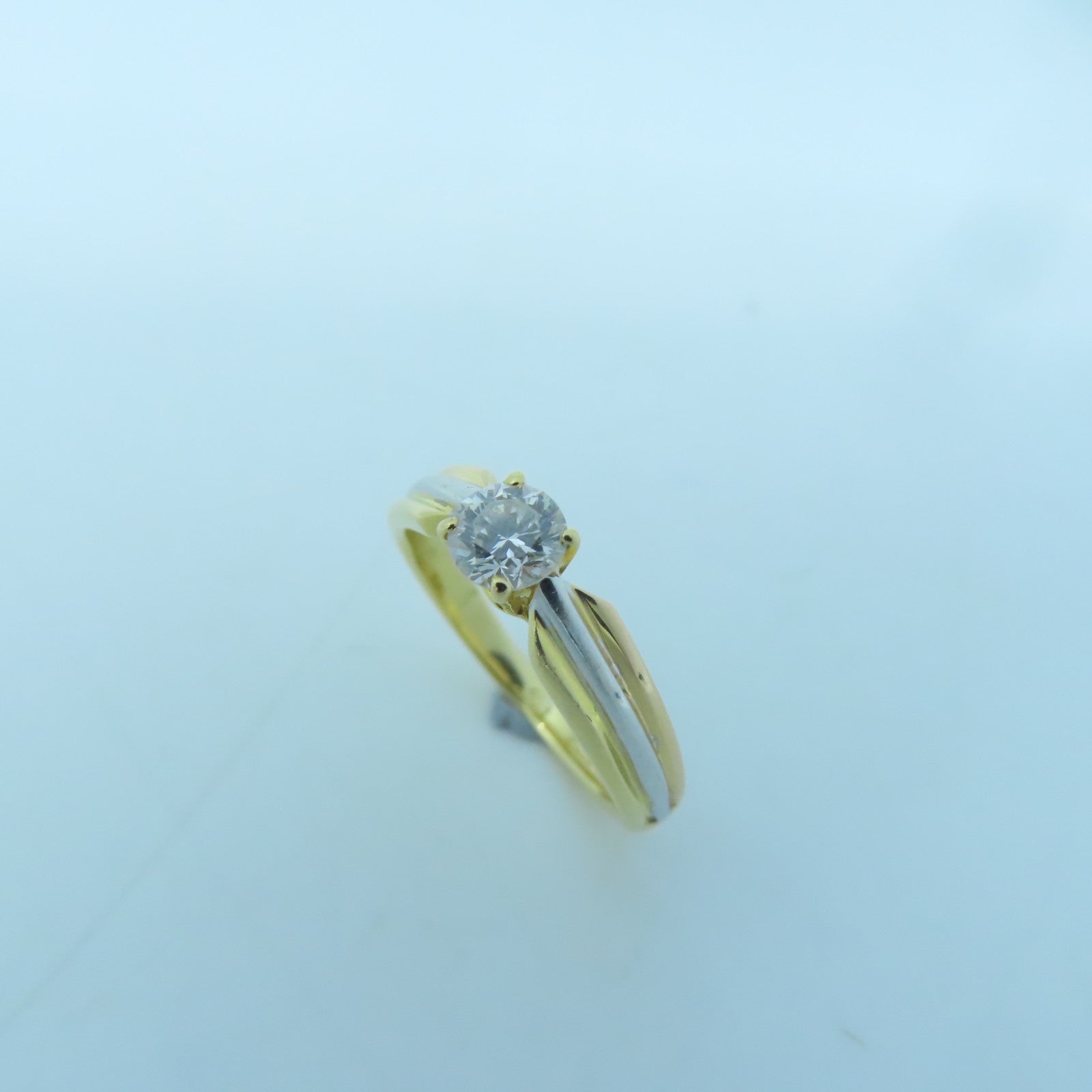 CARTIER 18K白金/黃金Diamond Ring 0.36ct鑽石戒指#51/US#5.75
