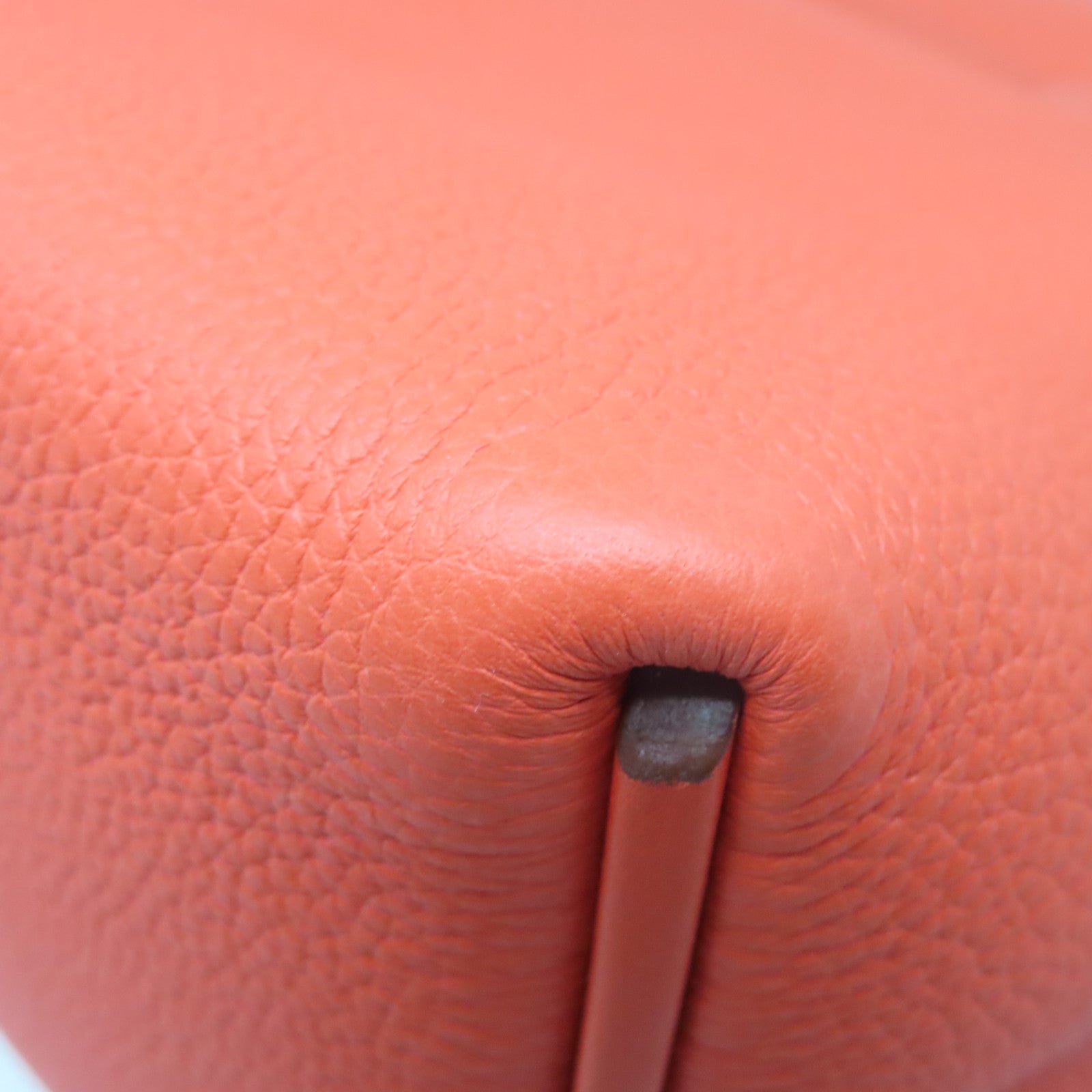 HERMES Togo皮革24/24 29cm银扣手挽肩背两用袋火橘色
