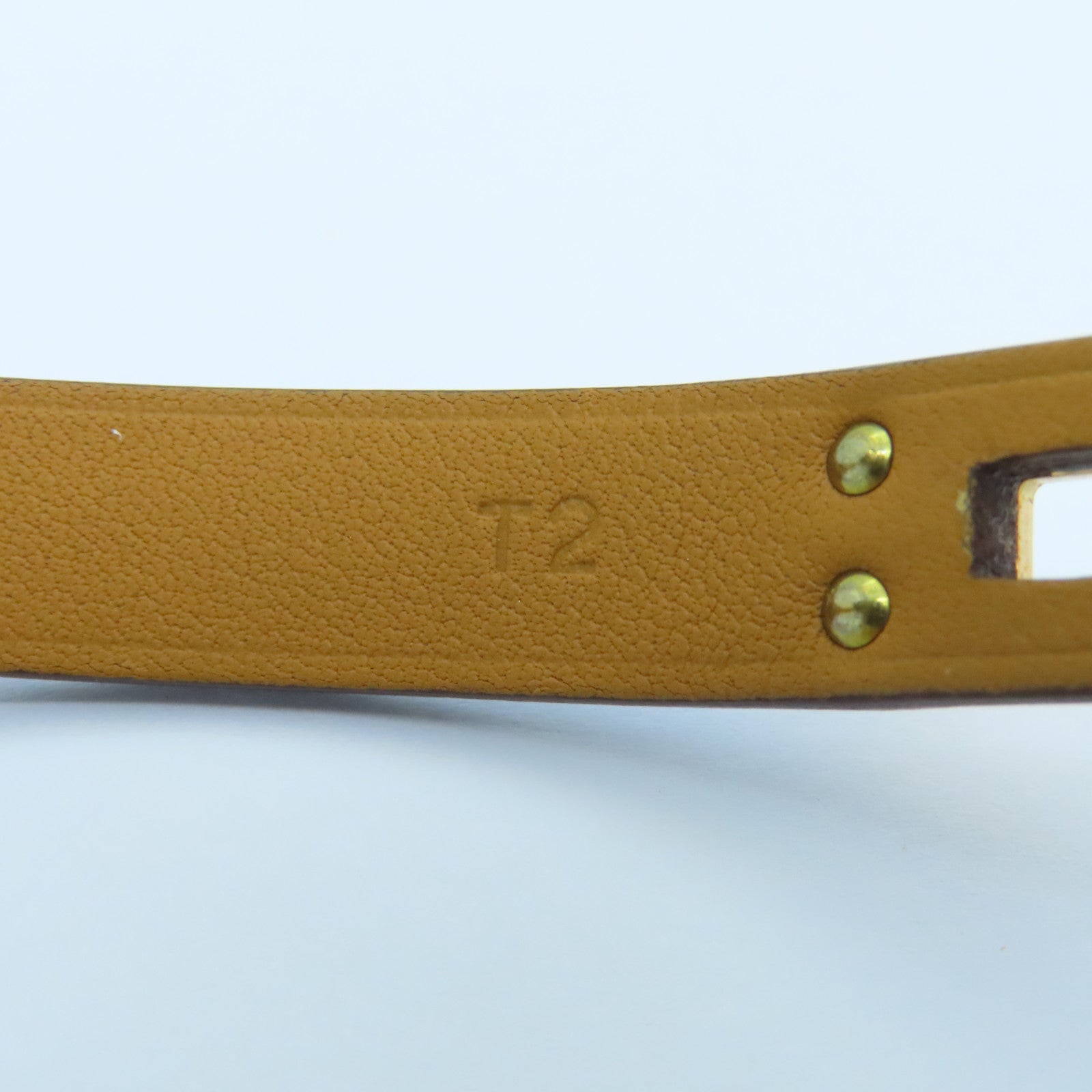 HERMES Swift Leather Mini Kelly Double Tour Gold Buckle Bracelet Bleu Brume Light Blue