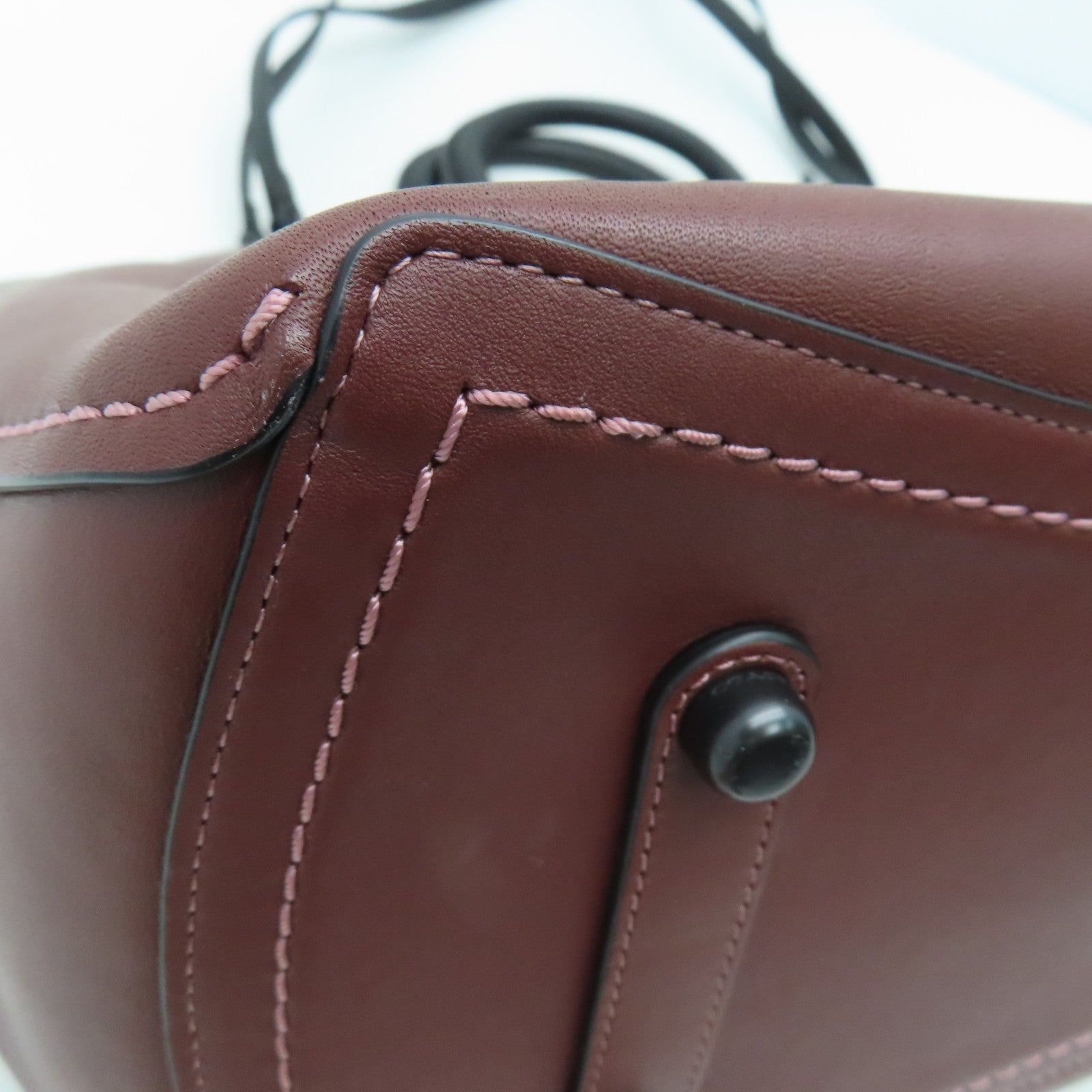 COACH 牛皮皮革Rouge Tote手挽肩背兩用袋酒紅色