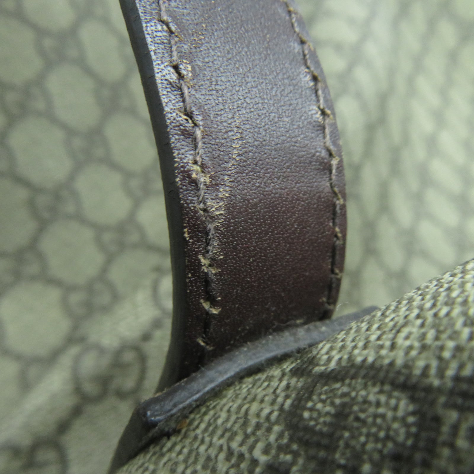 GUCCI 塗層帆布Shoulder Tote肩背袋/手挽袋啡色