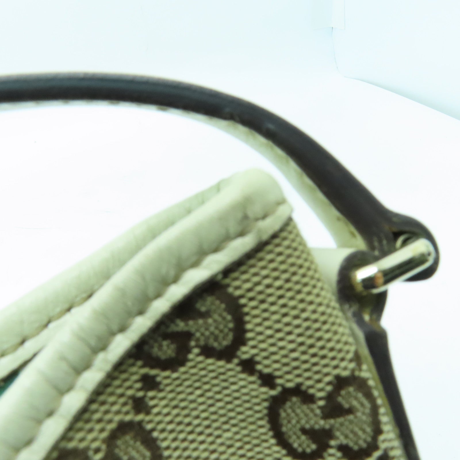 GUCCI 帆布Shoulder Bag手挽袋/肩背袋白色/啡色