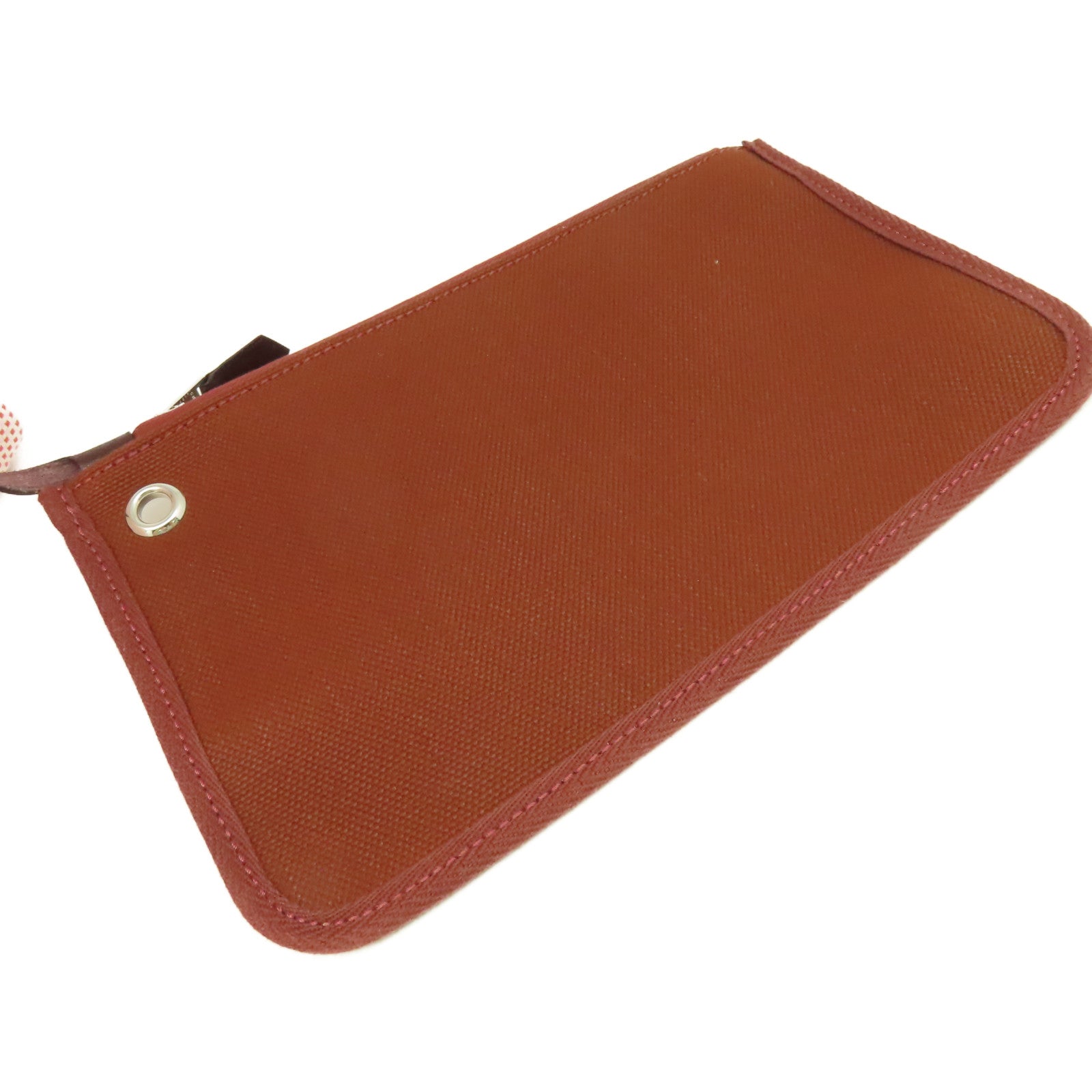 HERMES 帆布Herbag PM 2Way Shoulder Bag銀扣手挽肩背兩用袋紅色/粉紅色
