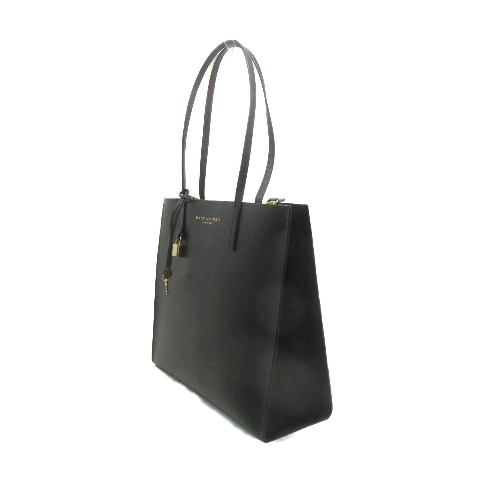 MARC JACOBS 牛皮皮革Tote Bag肩背袋黑色