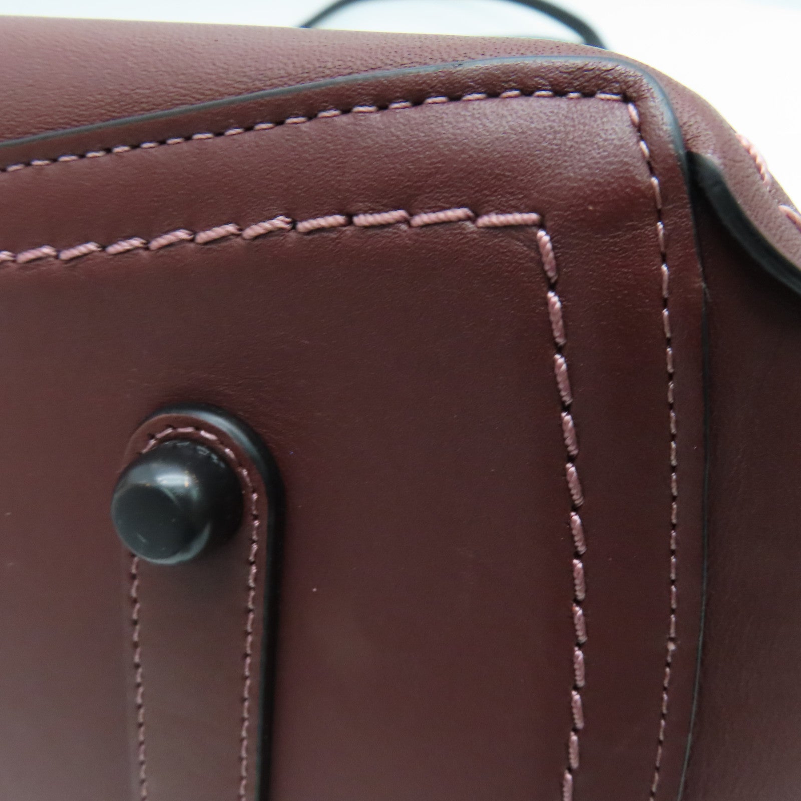COACH 牛皮皮革Rouge Tote手挽肩背兩用袋酒紅色