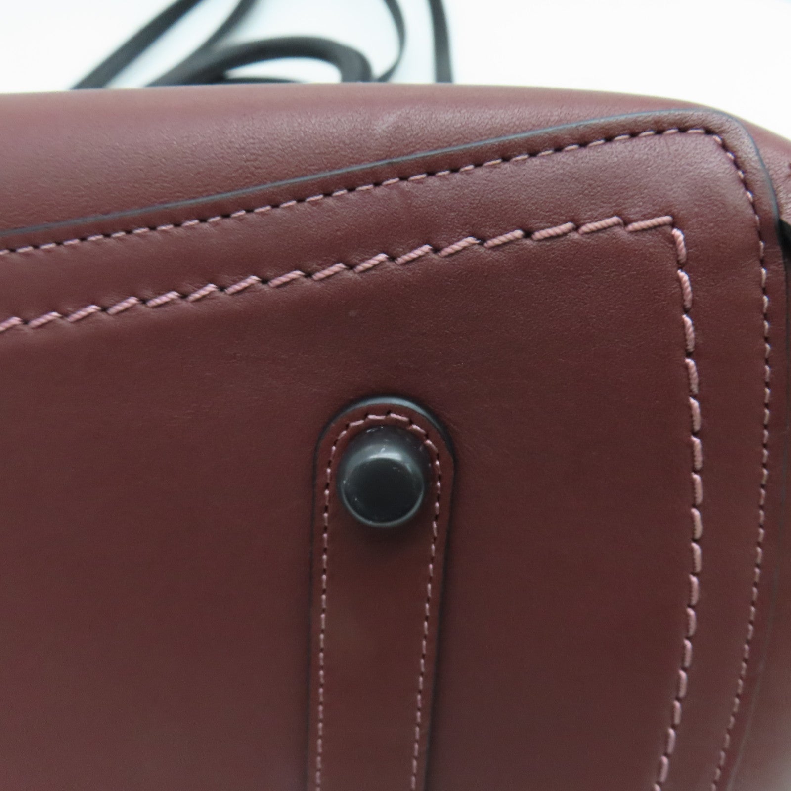 COACH 牛皮皮革Rouge Tote手挽肩背兩用袋酒紅色
