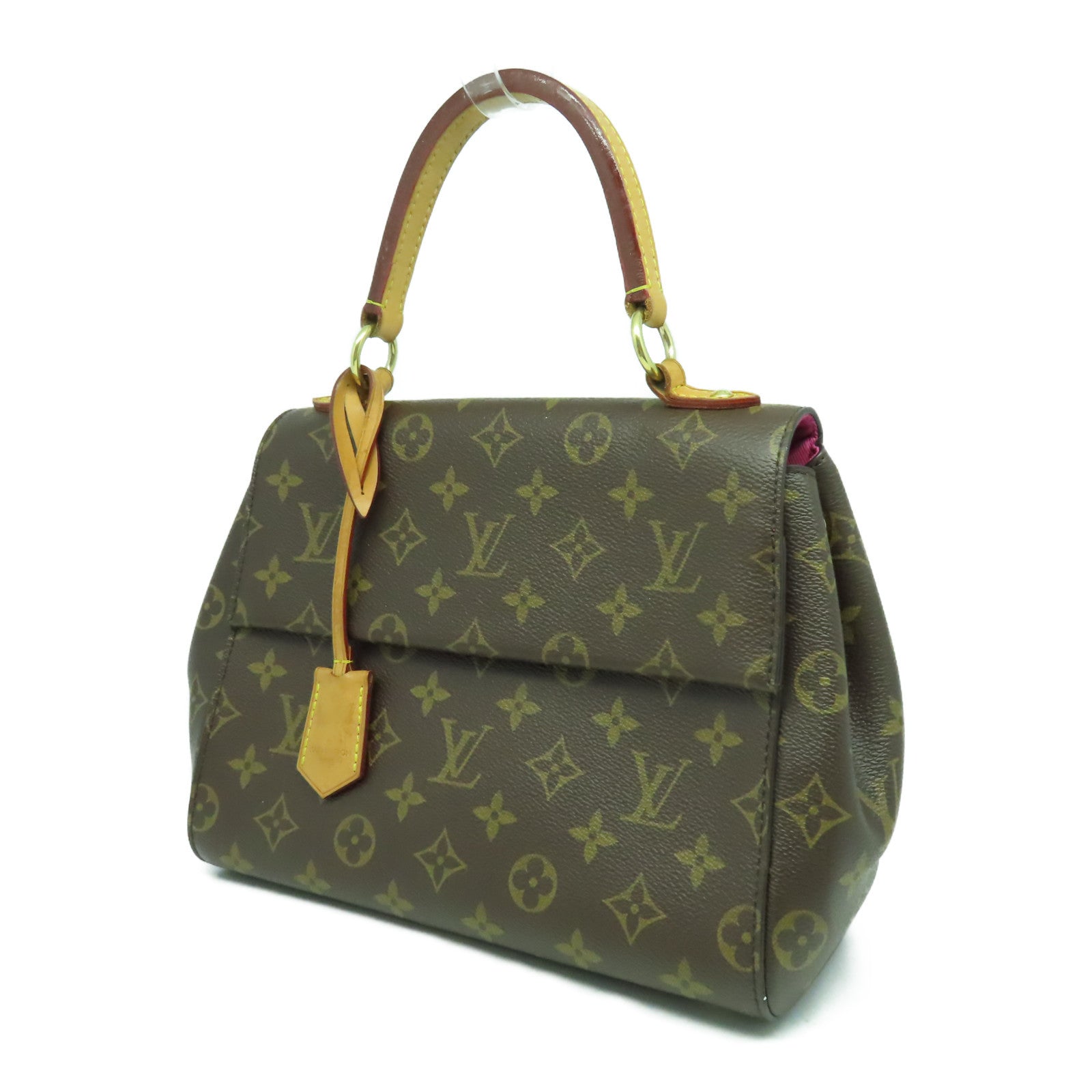 LOUIS VUITTON Monogram Cluny BB金扣手挽肩背兩用袋啡色