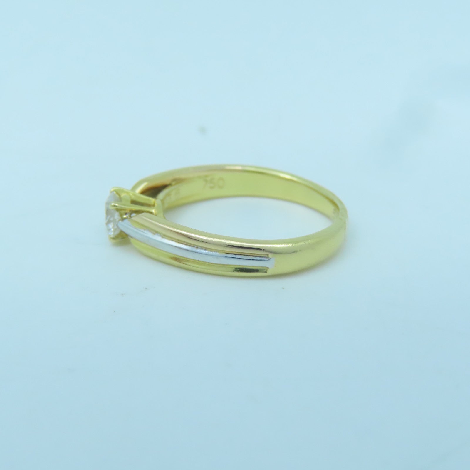 CARTIER 18K白金/黃金Diamond Ring 0.36ct鑽石戒指#51/US#5.75