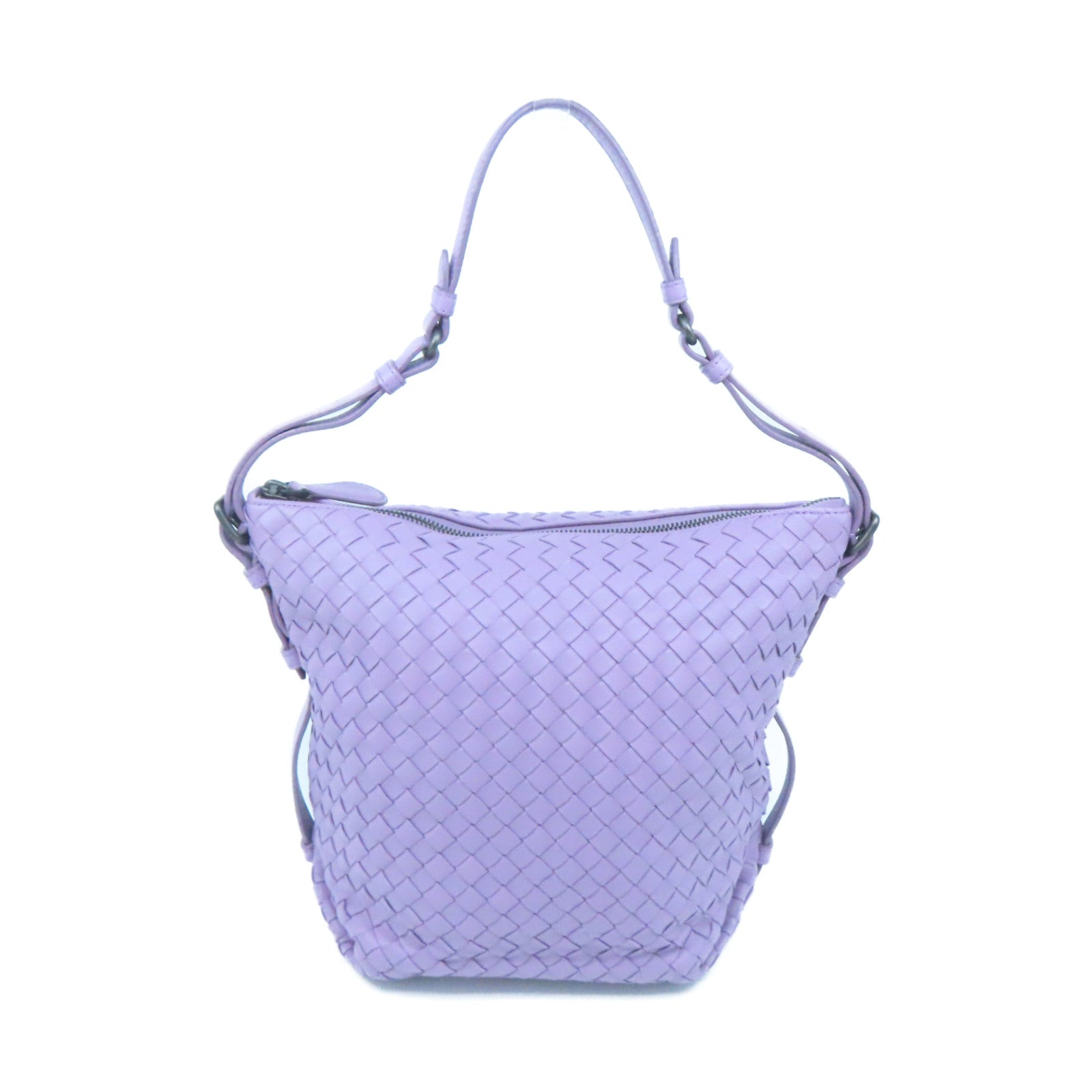 BOTTEGA VENETA 织纹皮革Shoulder Bag肩背袋紫色