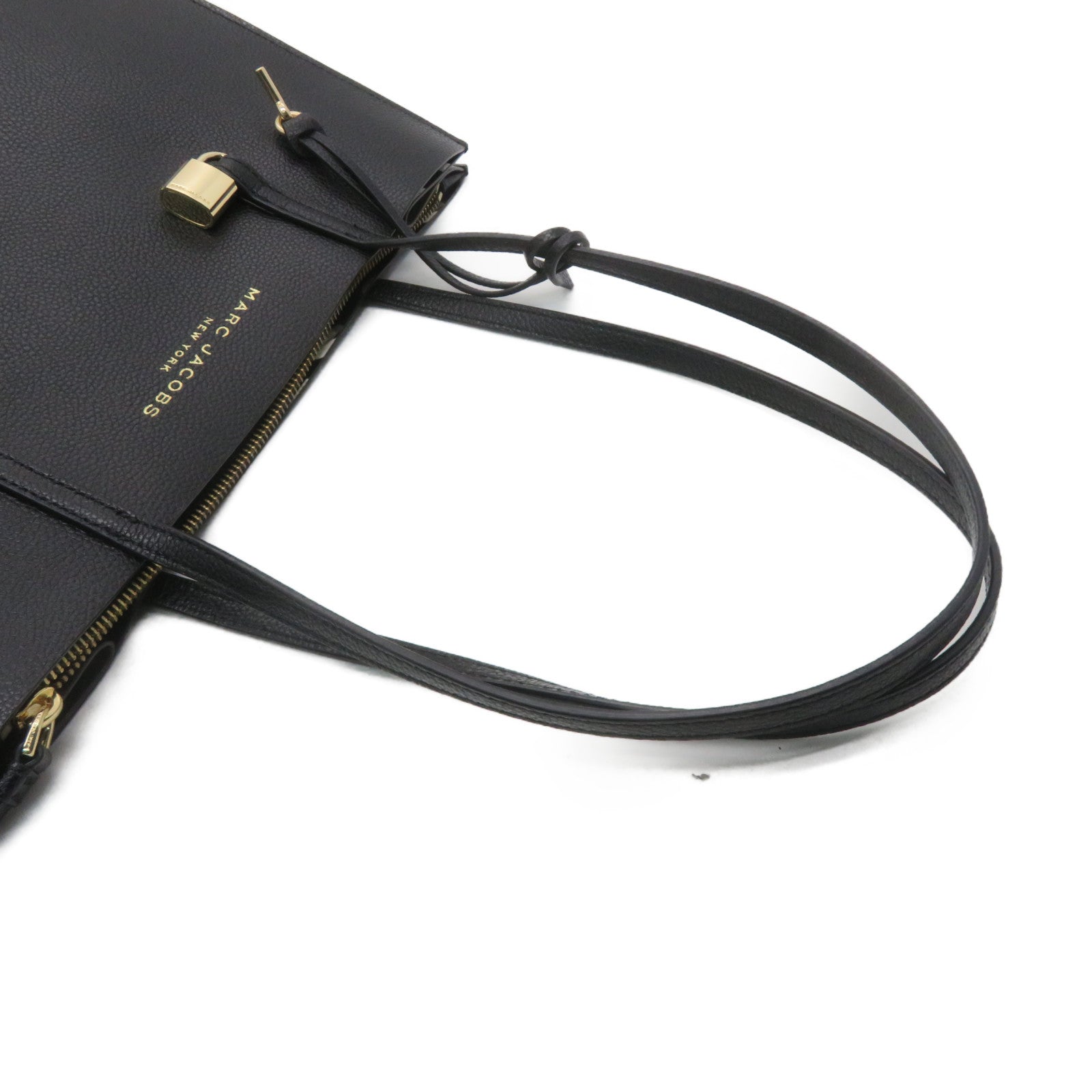 MARC JACOBS 牛皮皮革Tote Bag肩背袋黑色