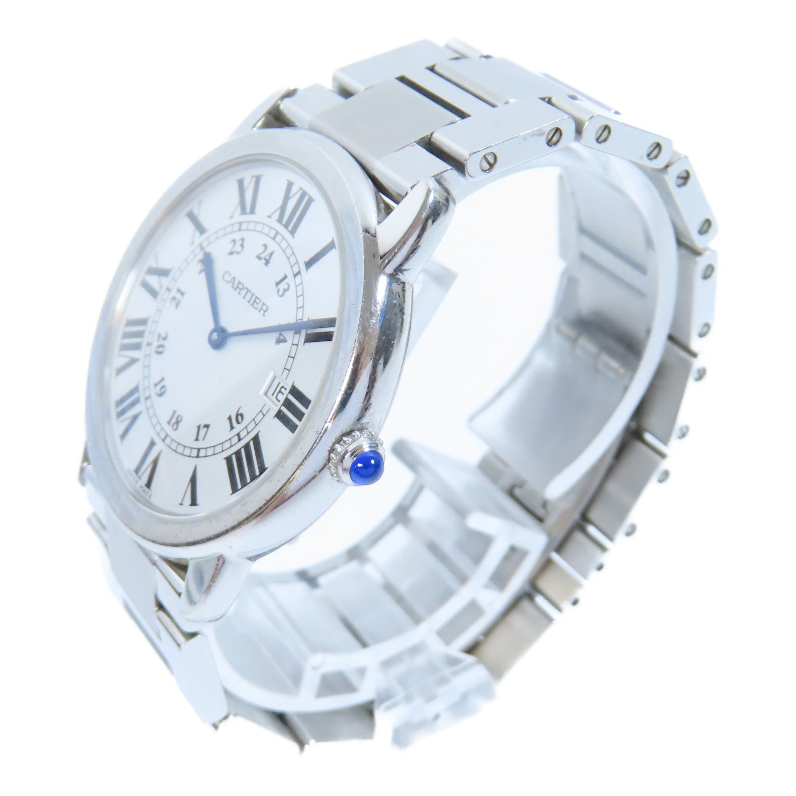 CARTIER Ronde Solo de Cartier不鏽鋼手錶石英機芯白色