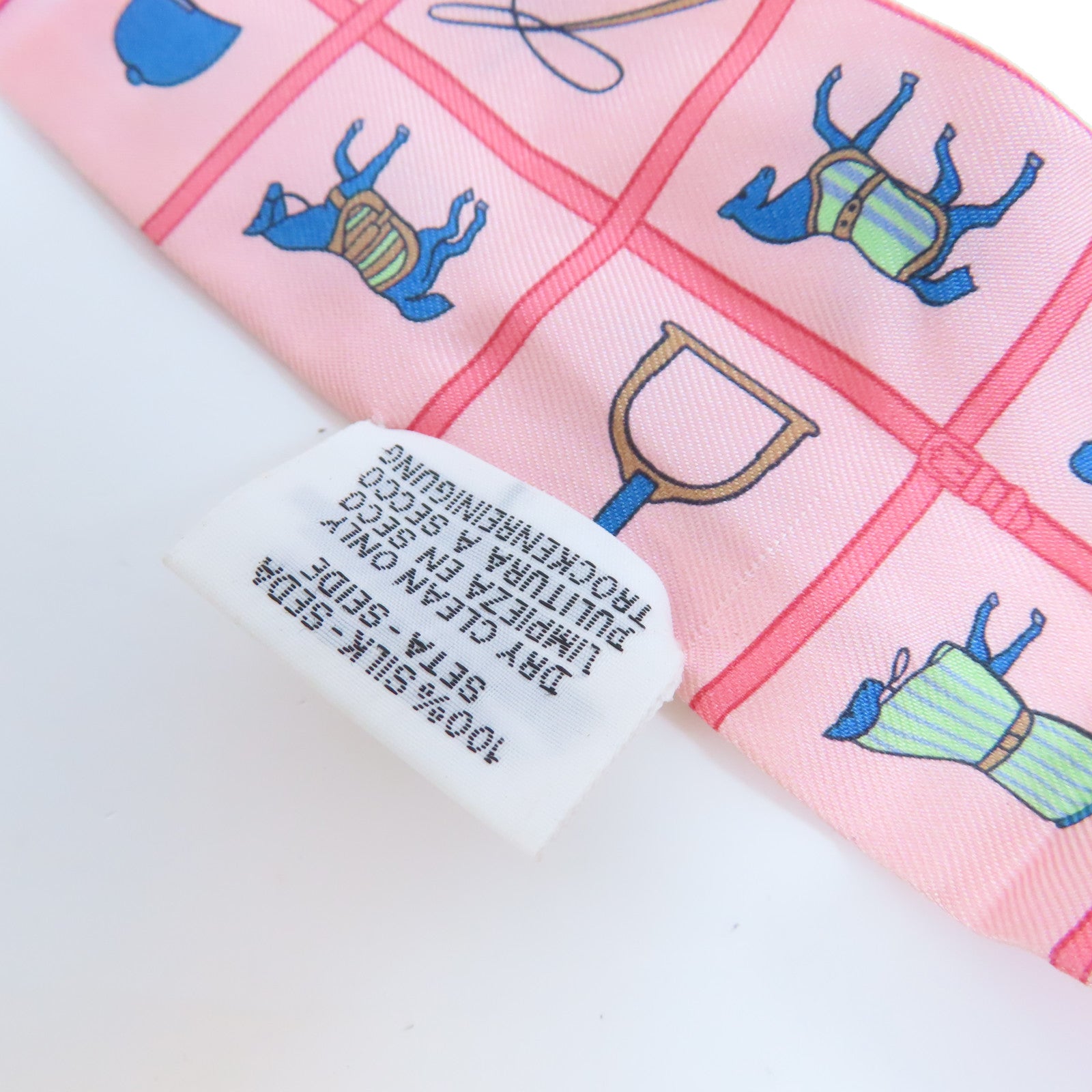 HERMES 絲質Twilly Scarf絲巾粉紅色
