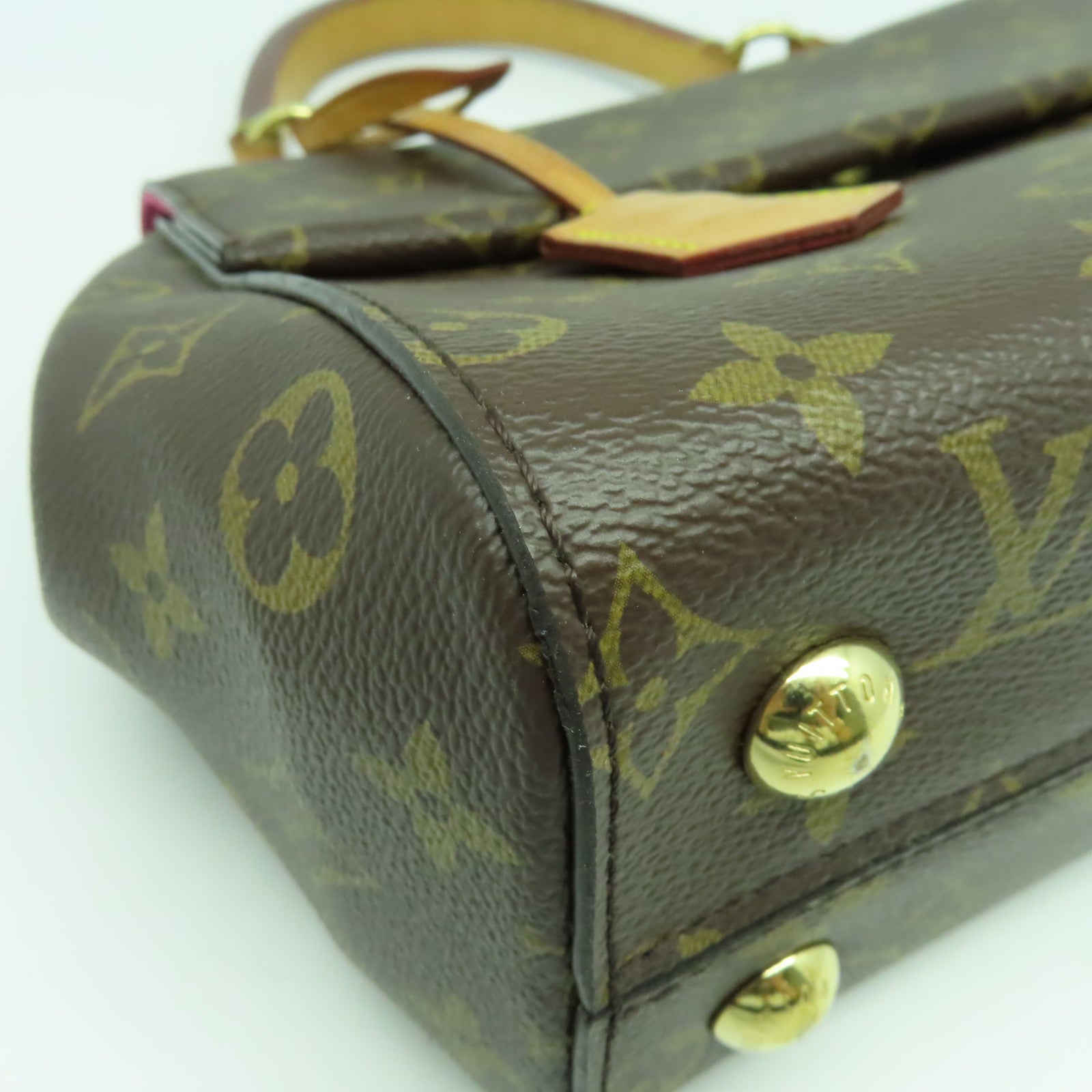 LOUIS VUITTON Monogram Cluny BB金扣手挽肩背兩用袋啡色