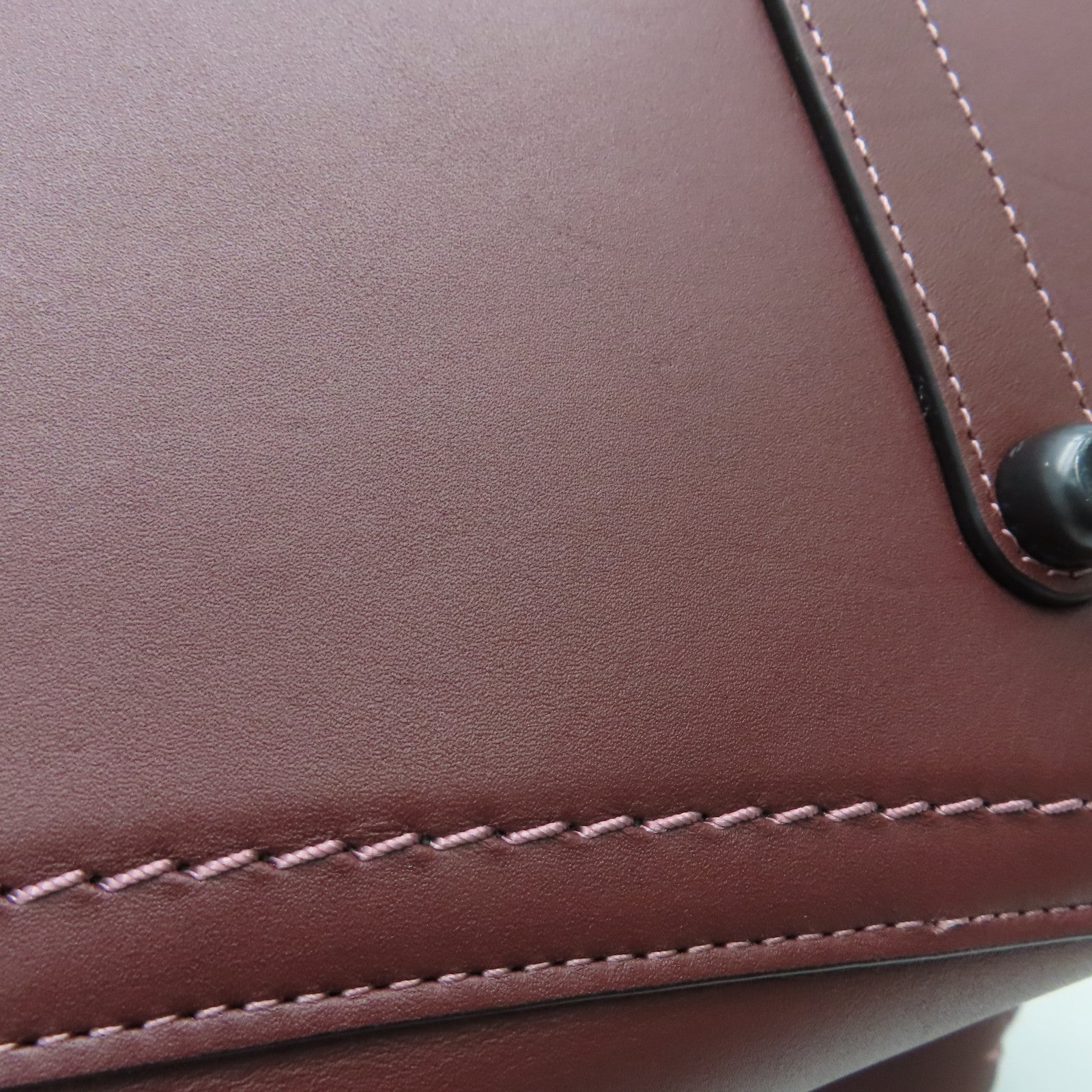 COACH 牛皮皮革Rouge Tote手挽肩背兩用袋酒紅色