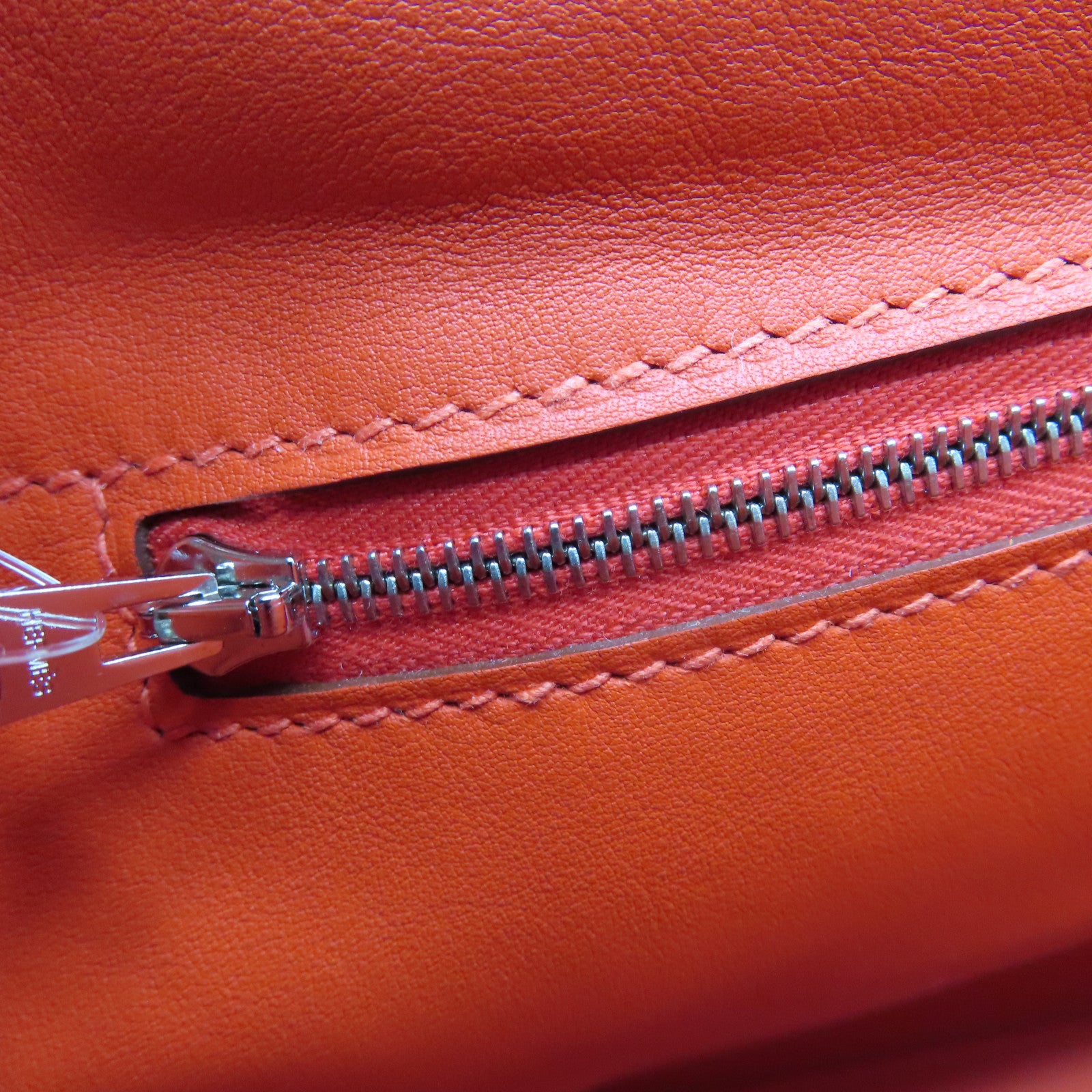 HERMES Togo皮革24/24 29cm银扣手挽肩背两用袋火橘色