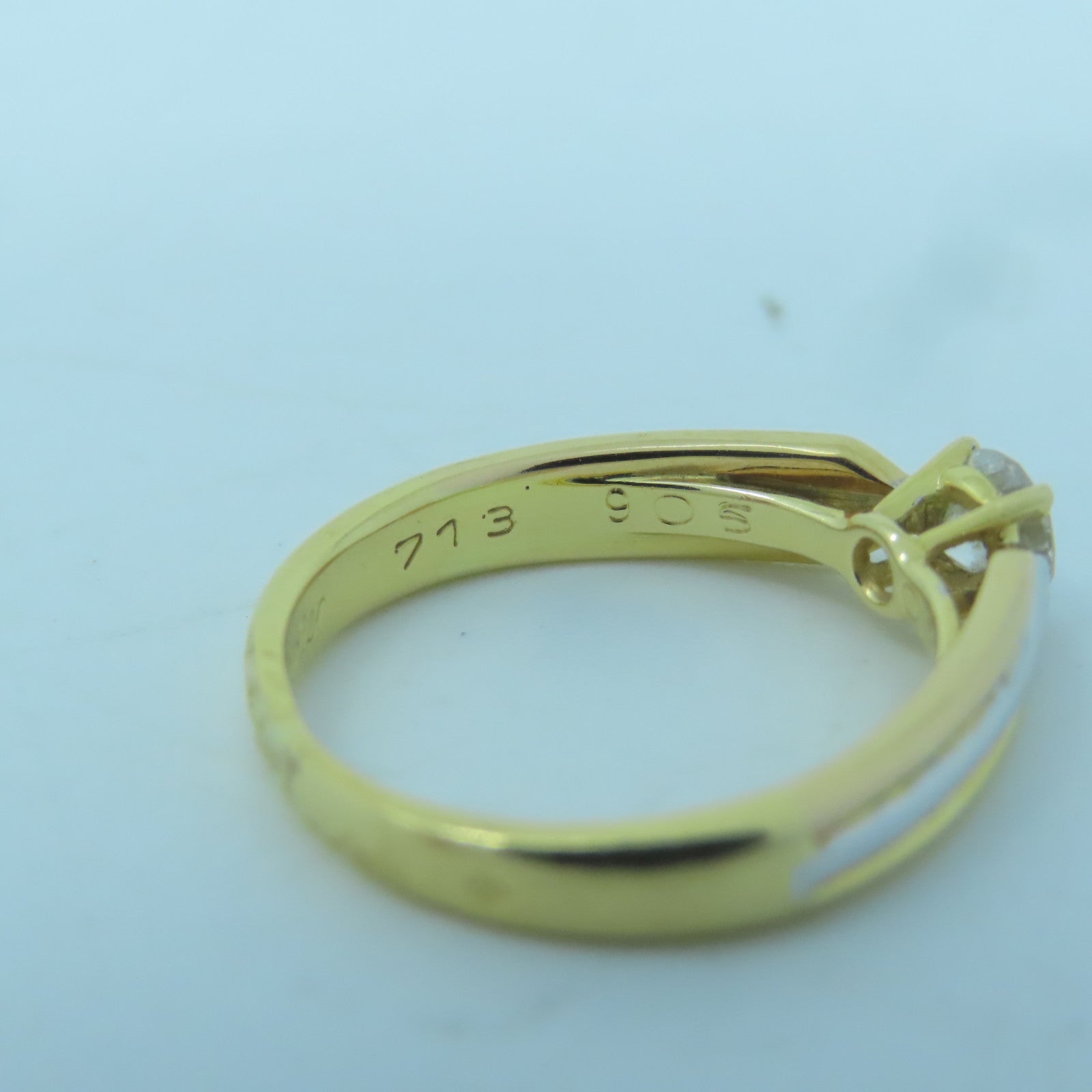 CARTIER 18K白金/黃金Diamond Ring 0.36ct鑽石戒指#51/US#5.75