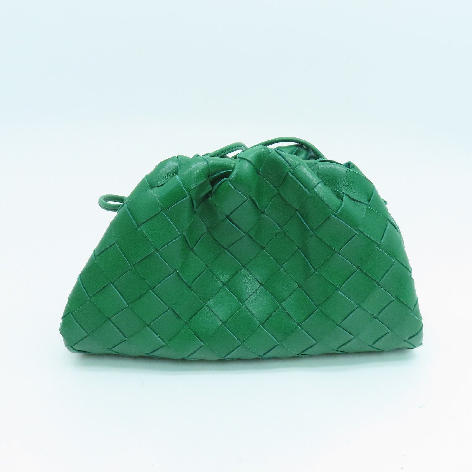 BOTTEGA VENETA 羊皮皮革Mini Pouch肩背袋绿色