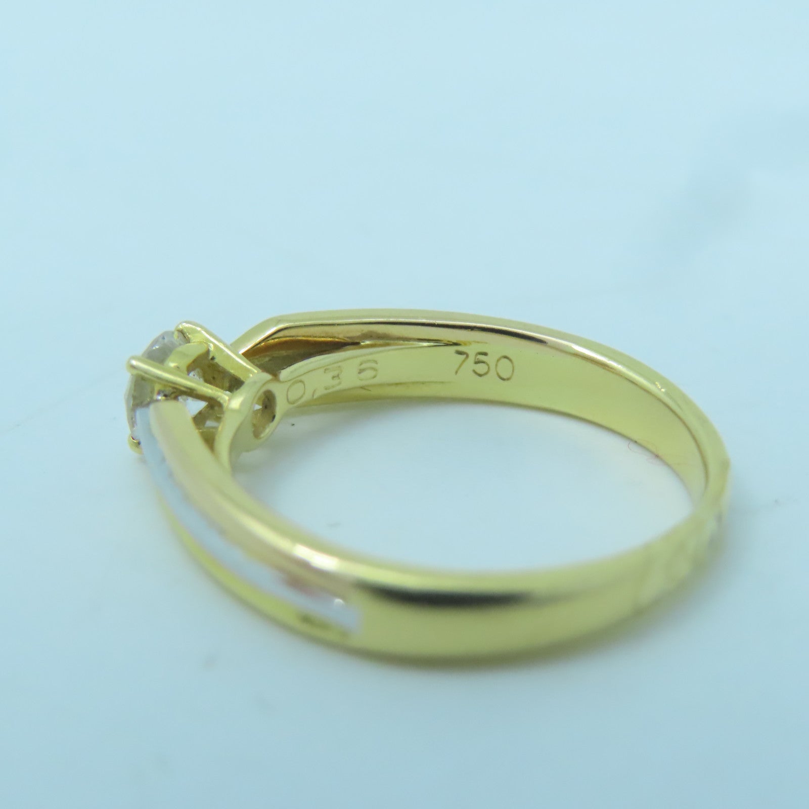 CARTIER 18K白金/黃金Diamond Ring 0.36ct鑽石戒指#51/US#5.75