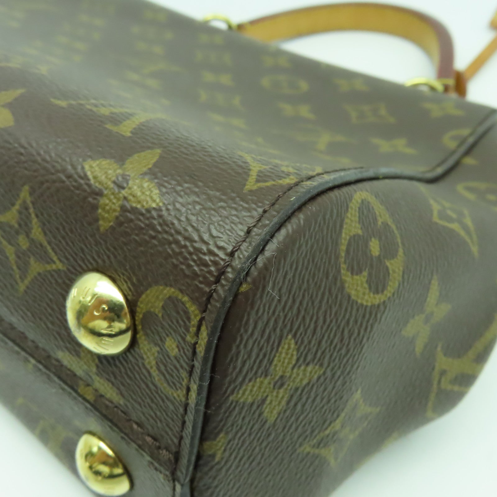 LOUIS VUITTON Monogram Cluny BB金扣手挽肩背兩用袋啡色