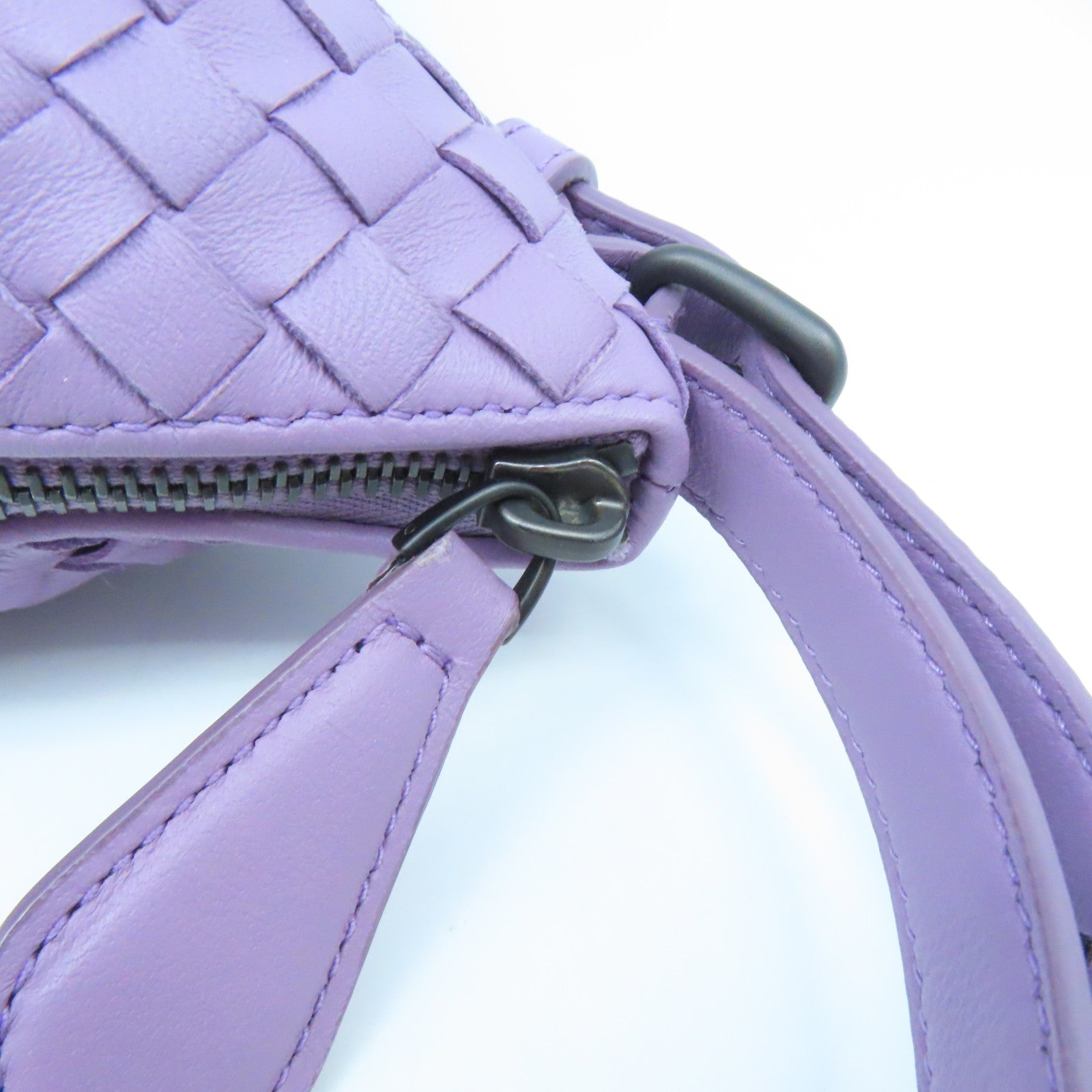 BOTTEGA VENETA 织纹皮革Shoulder Bag肩背袋紫色