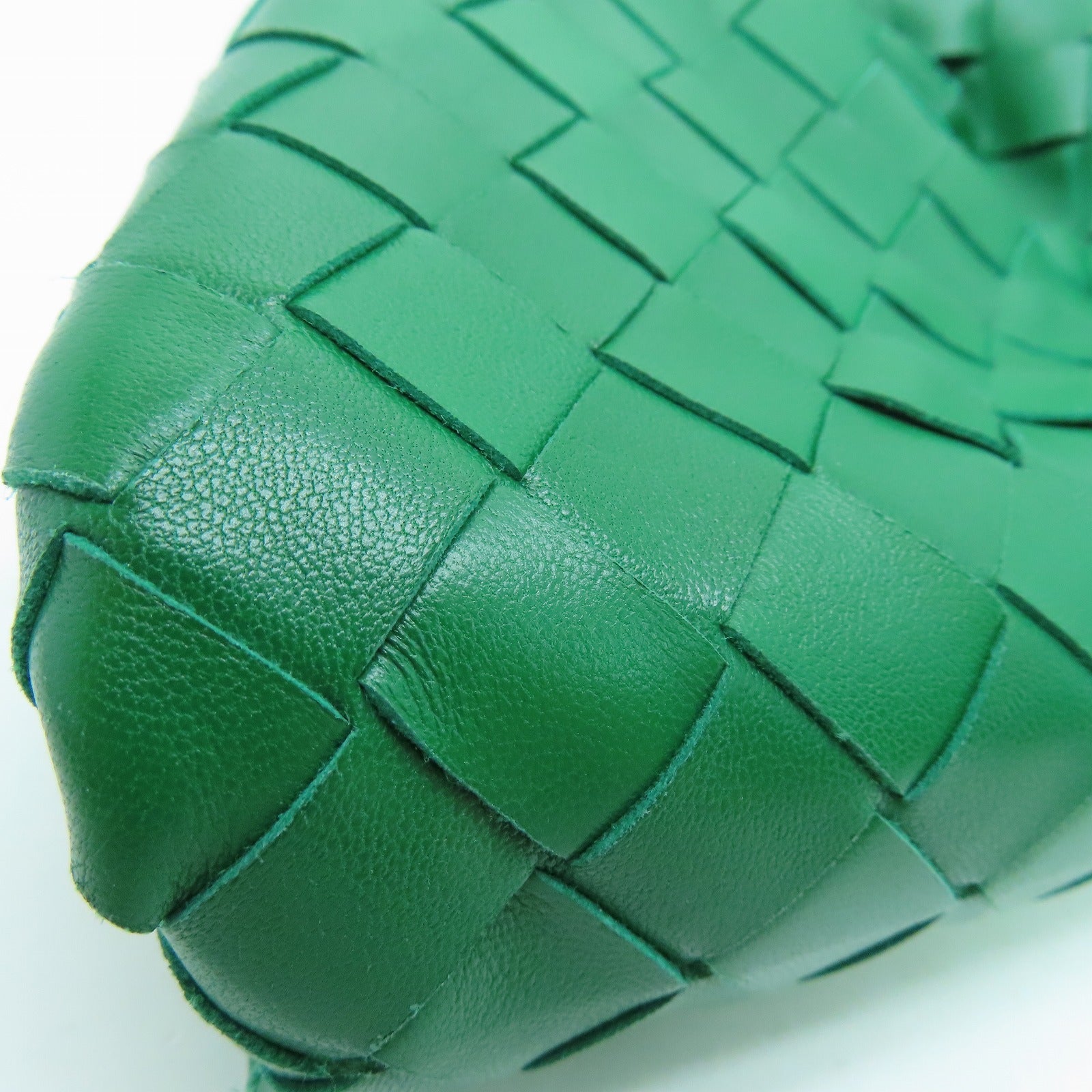 BOTTEGA VENETA 羊皮皮革Mini Pouch肩背袋绿色