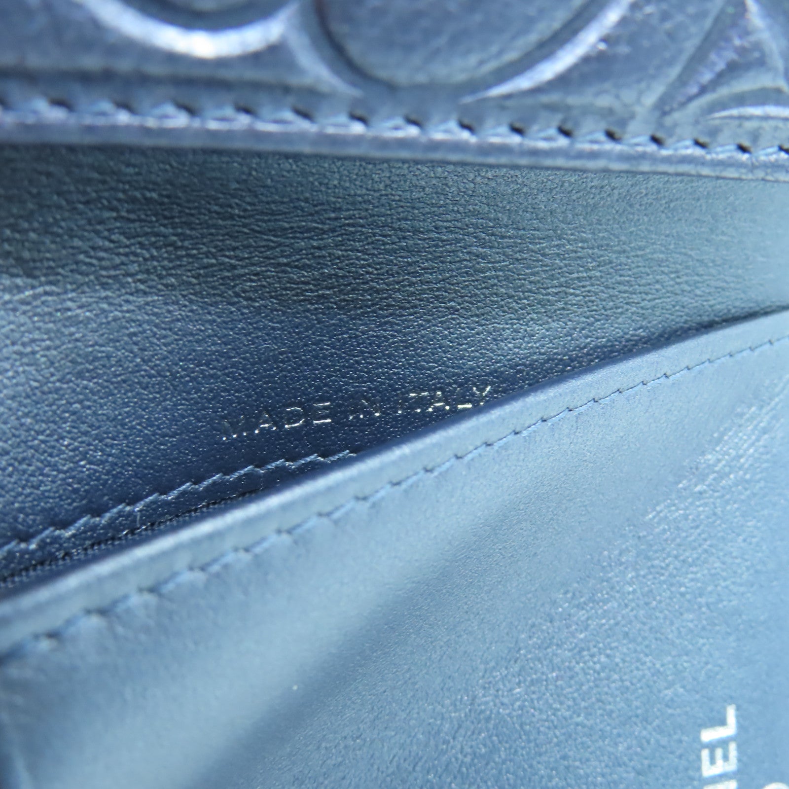 CHANEL 牛皮皮革Wallet銀扣錢包紫色