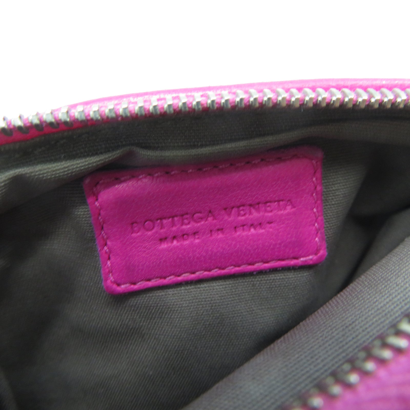 BOTTEGA VENETA 牛皮皮革Coin & Key Case銀扣零錢包粉紅色