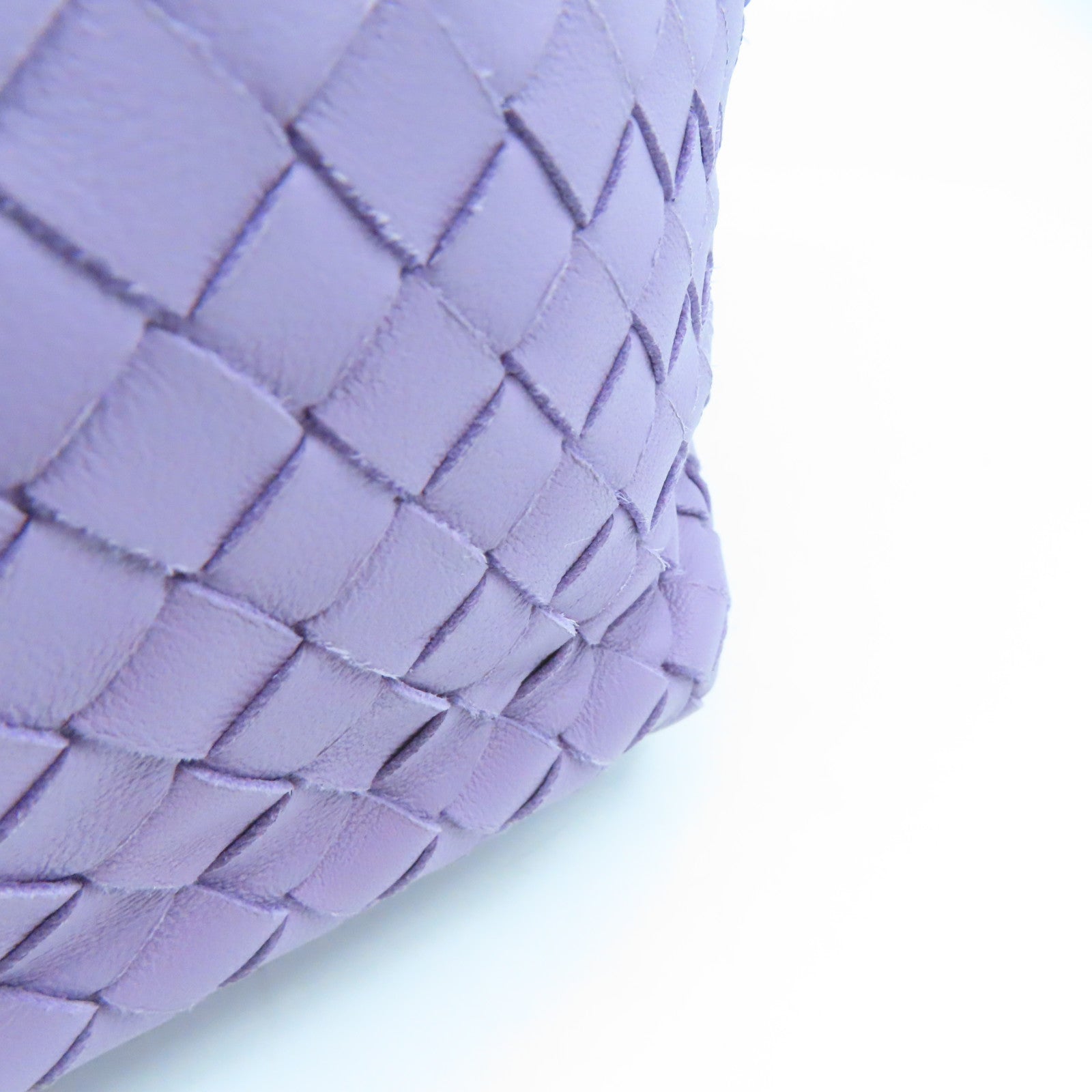 BOTTEGA VENETA 织纹皮革Shoulder Bag肩背袋紫色